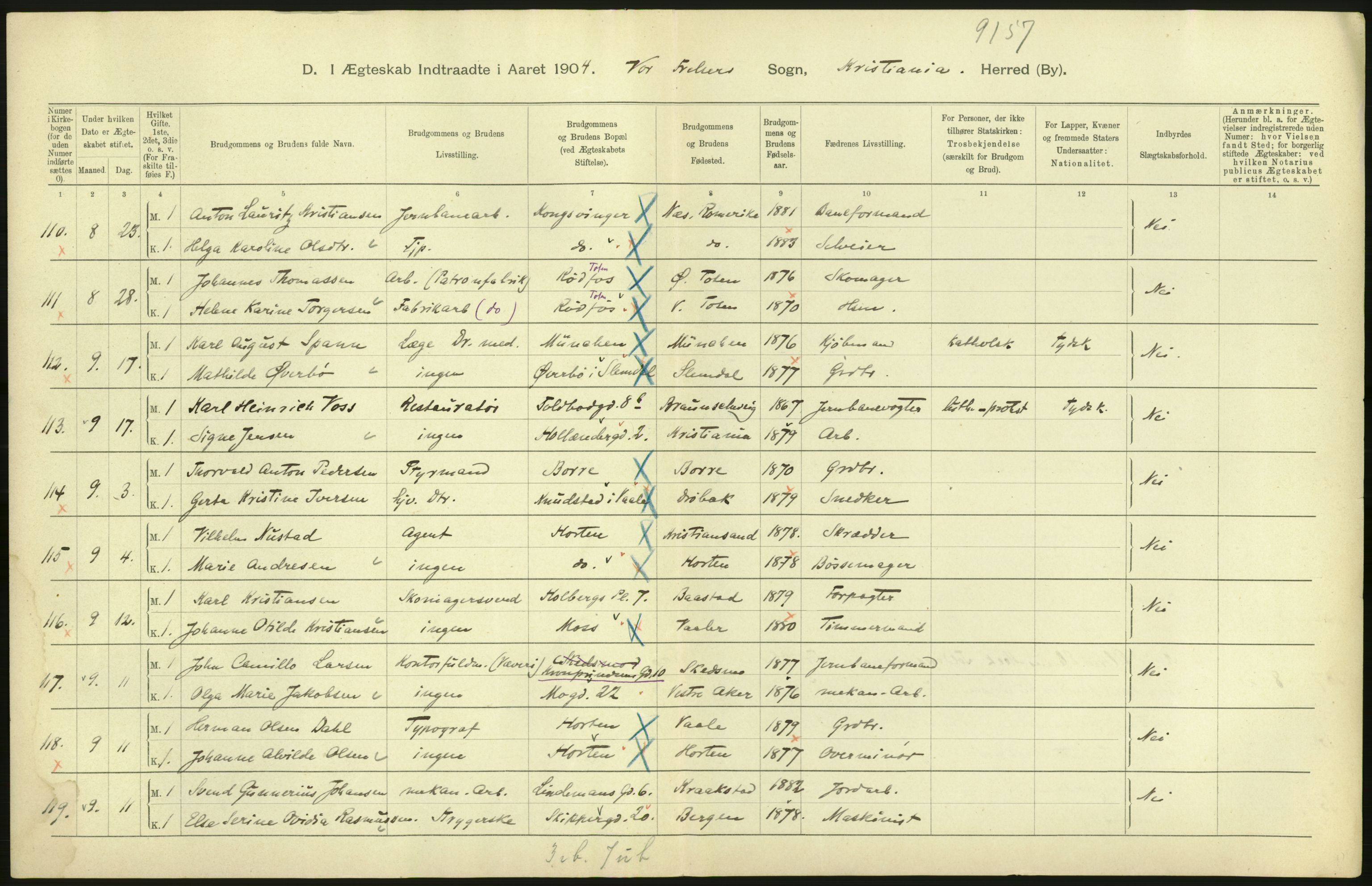 Statistisk sentralbyrå, Sosiodemografiske emner, Befolkning, AV/RA-S-2228/D/Df/Dfa/Dfab/L0004: Kristiania: Gifte, døde, 1904, p. 238