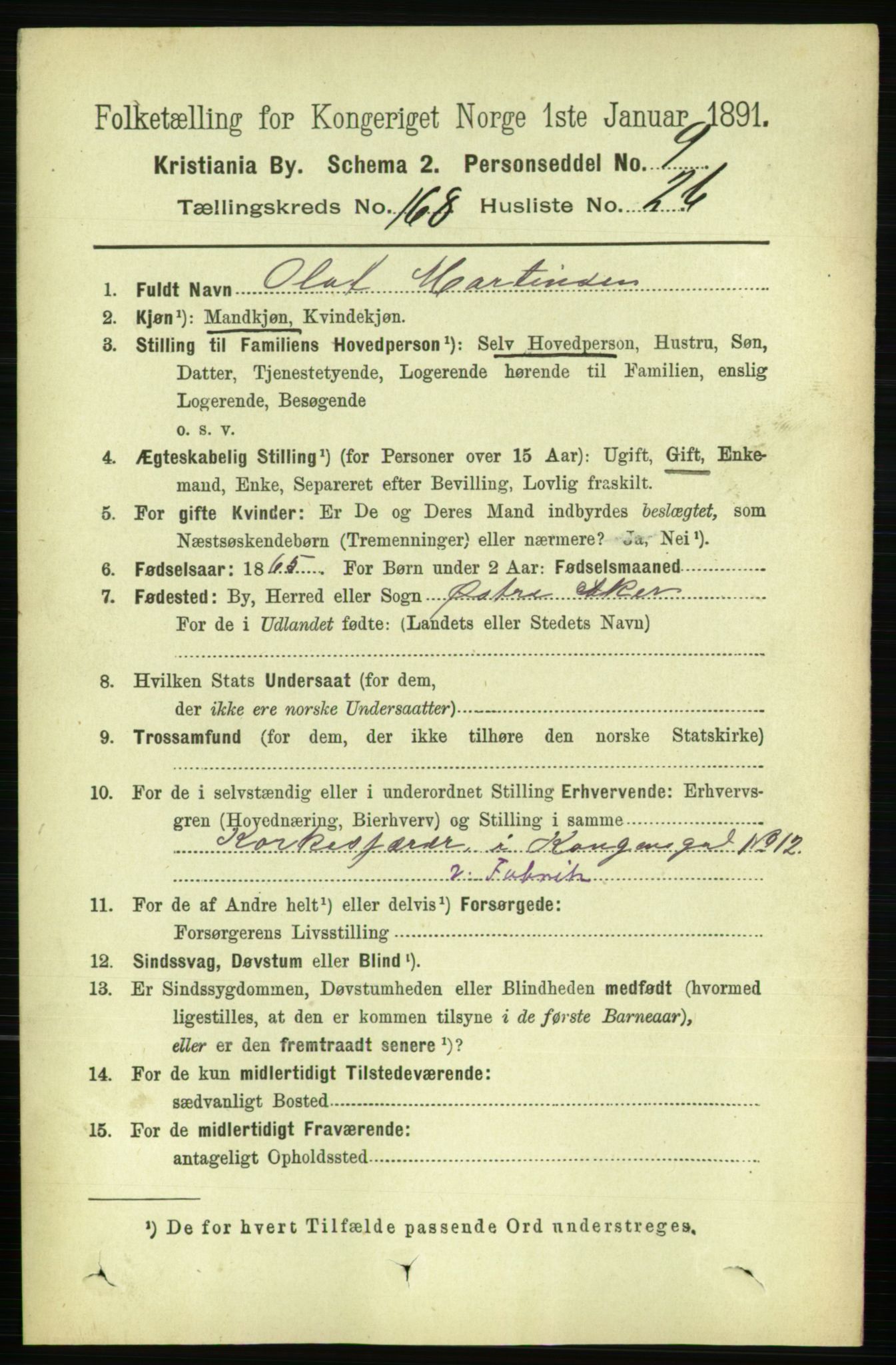 RA, 1891 census for 0301 Kristiania, 1891, p. 98509