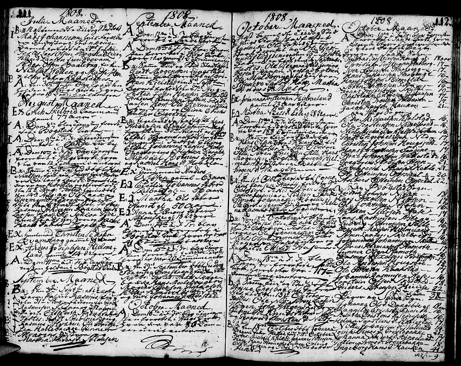 Gaular sokneprestembete, AV/SAB-A-80001/H/Haa: Parish register (official) no. A 2, 1785-1821, p. 112