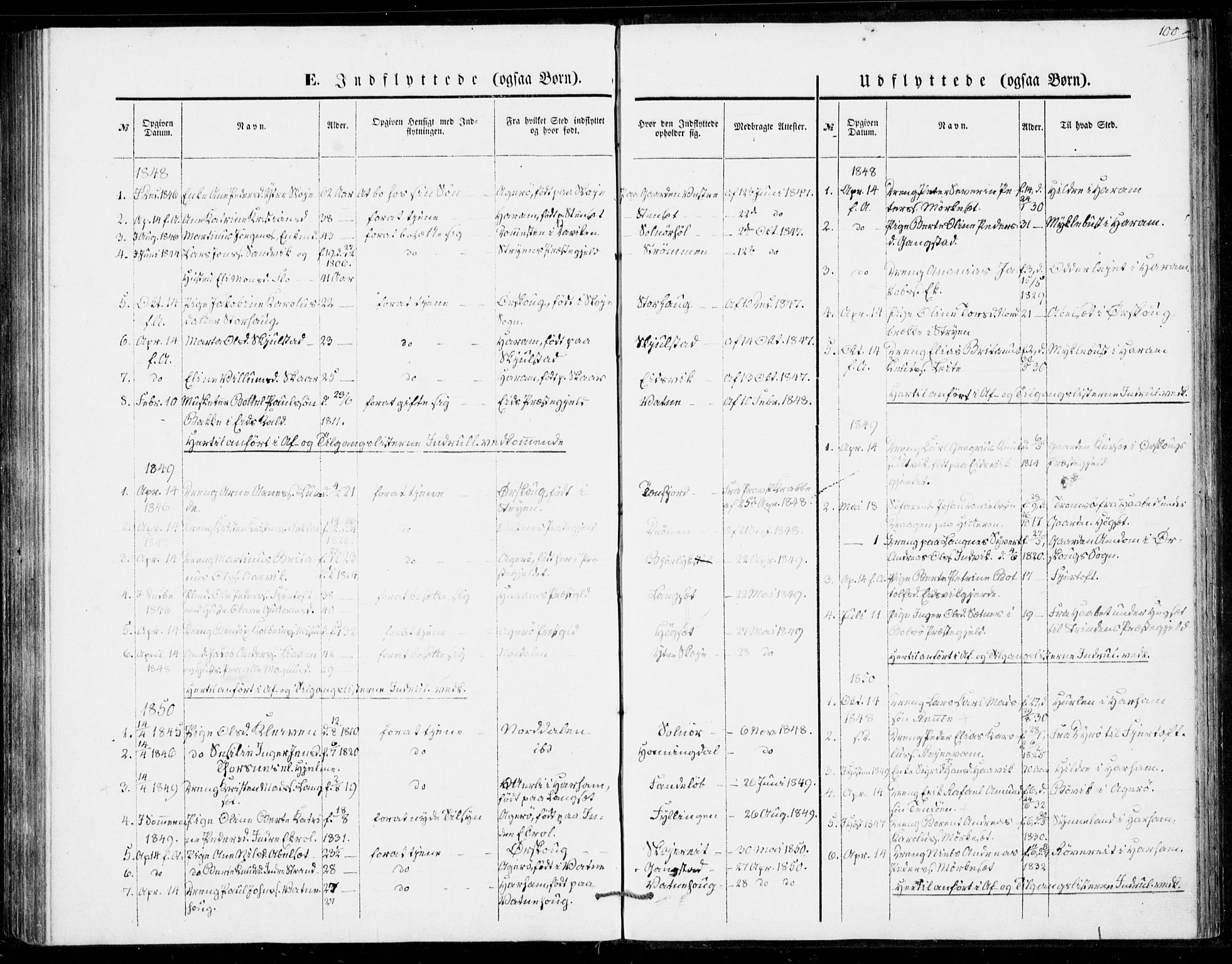 Ministerialprotokoller, klokkerbøker og fødselsregistre - Møre og Romsdal, SAT/A-1454/524/L0353: Parish register (official) no. 524A05, 1848-1856, p. 100