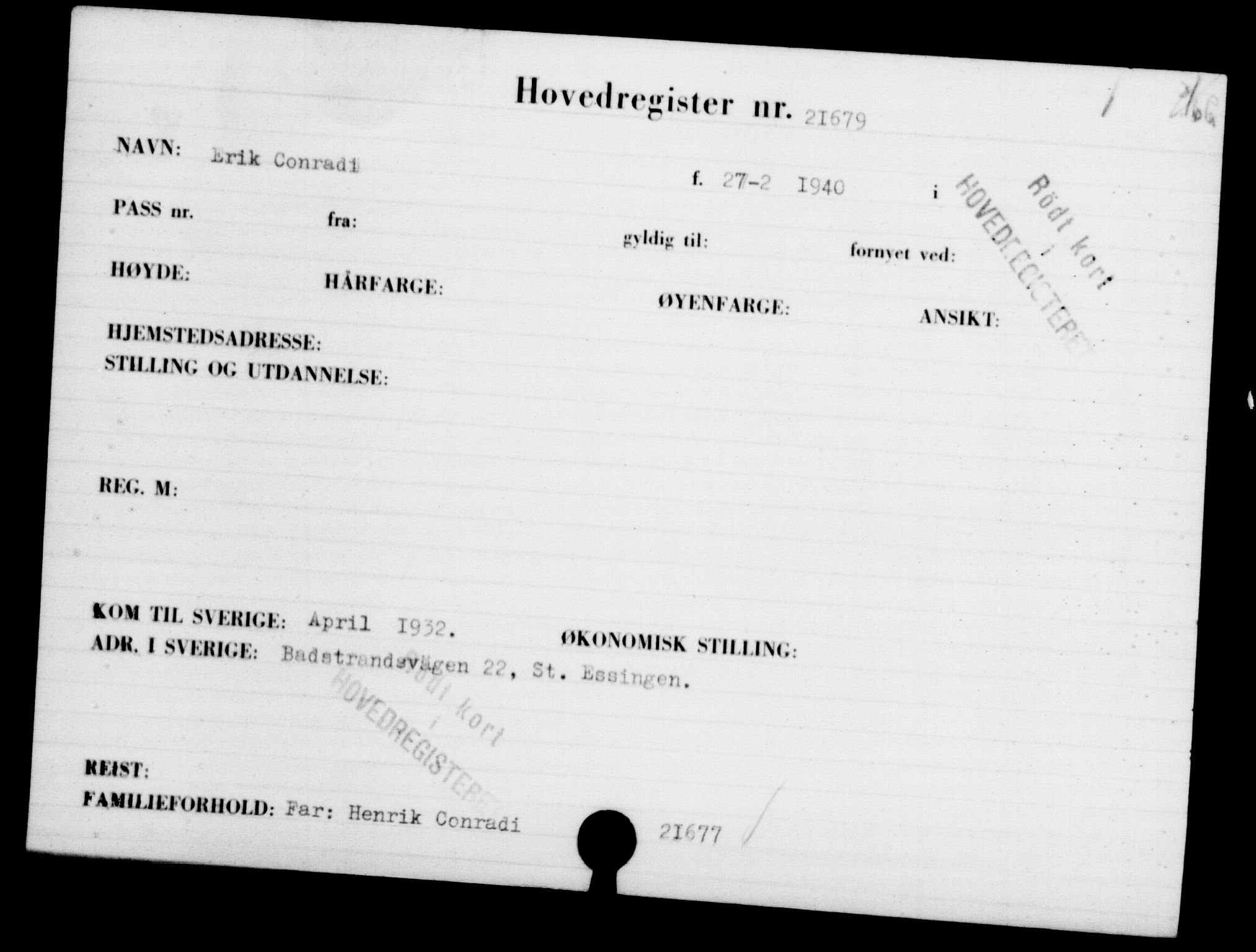 Den Kgl. Norske Legasjons Flyktningskontor, RA/S-6753/V/Va/L0009: Kjesäterkartoteket.  Flyktningenr. 18502-22048, 1940-1945, p. 2704