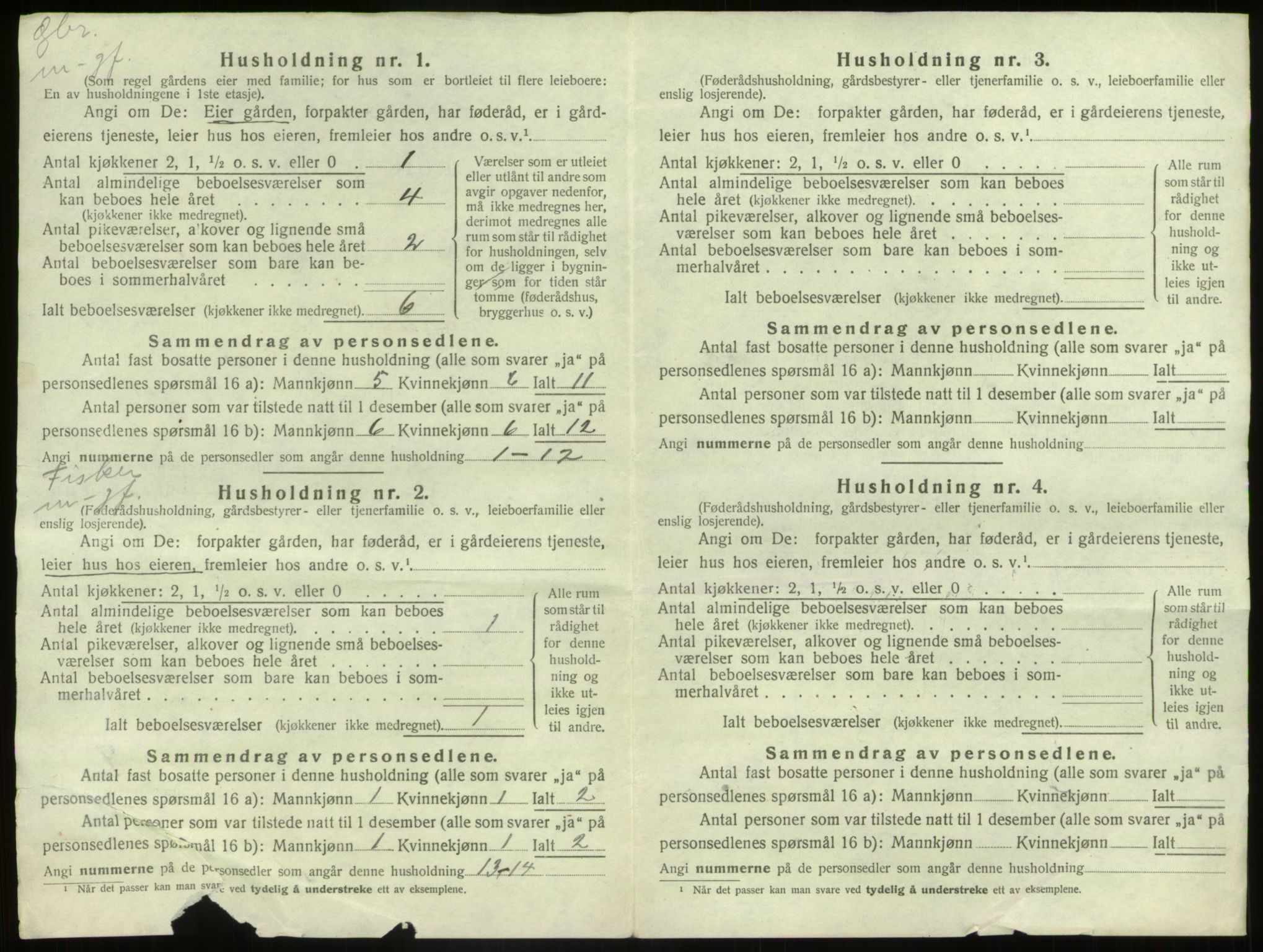 SAB, 1920 census for Sør-Vågsøy, 1920, p. 32