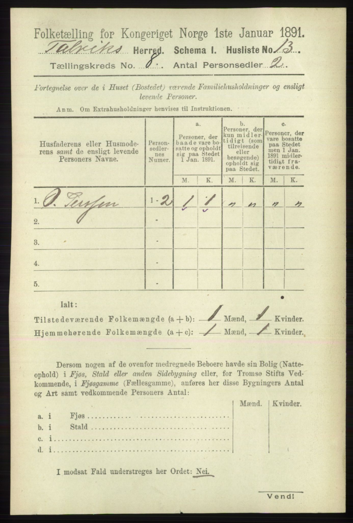 RA, 1891 census for 2013 Talvik, 1891, p. 2049