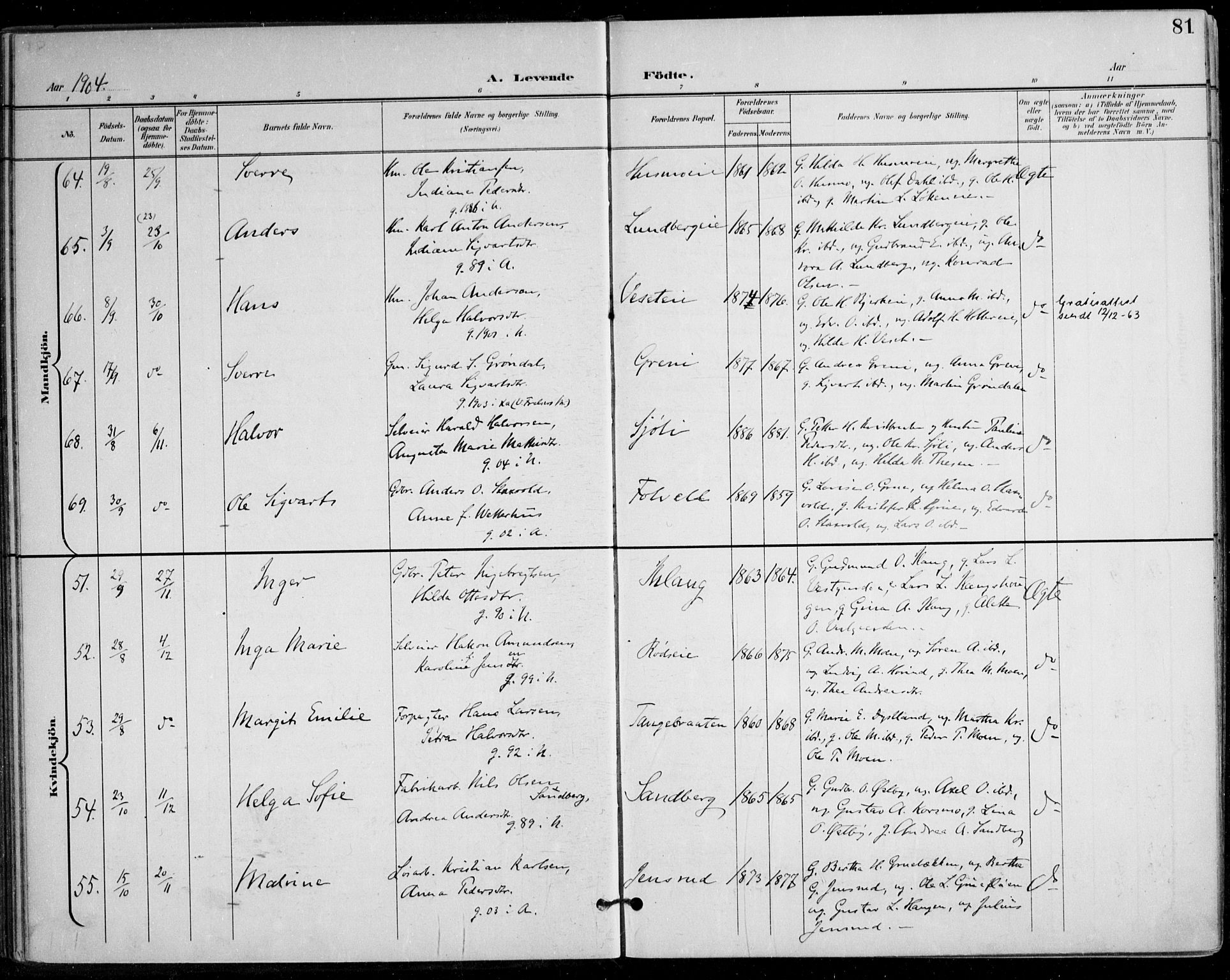 Nes prestekontor Kirkebøker, SAO/A-10410/F/Fa/L0011: Parish register (official) no. I 11, 1899-1918, p. 81