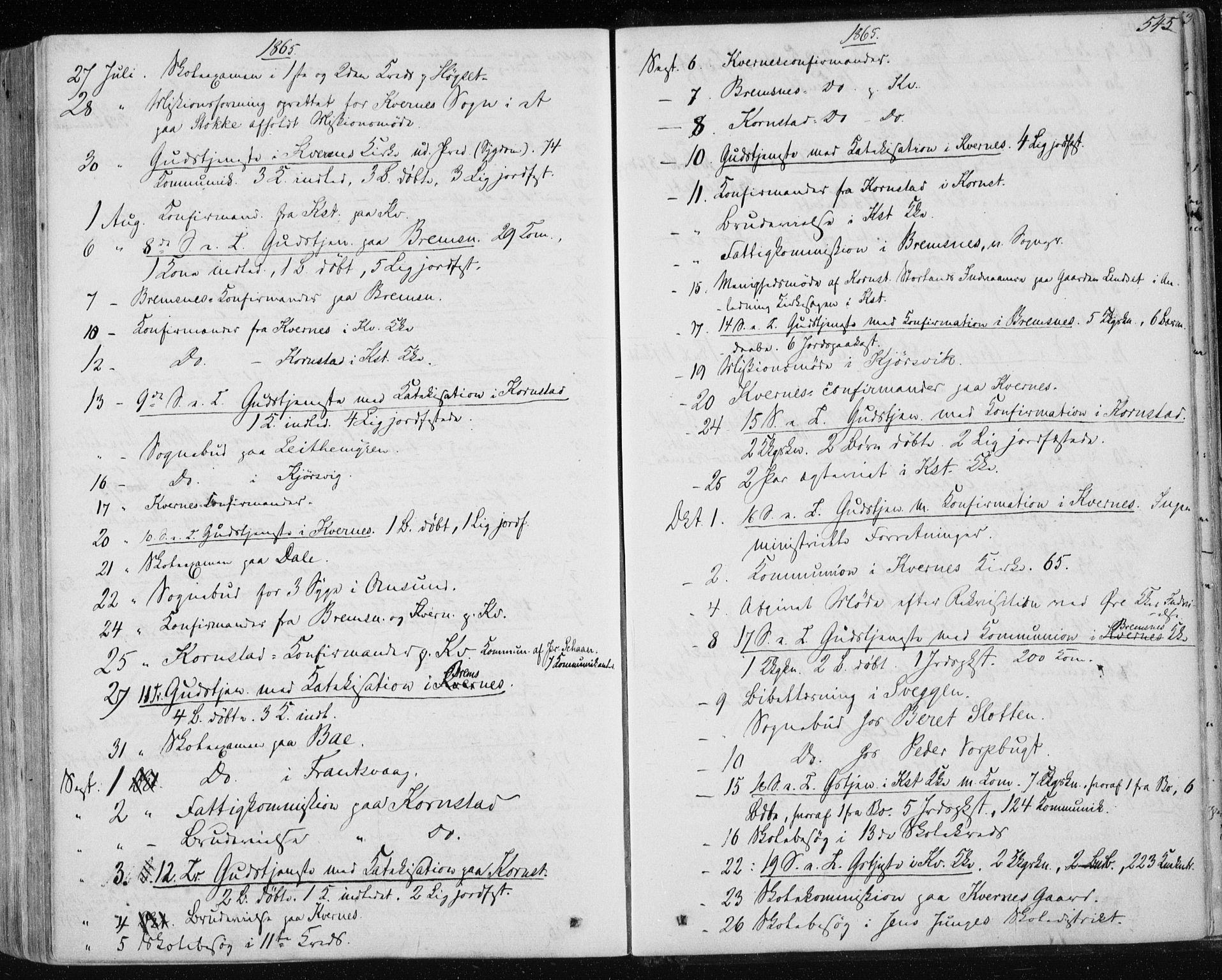 Ministerialprotokoller, klokkerbøker og fødselsregistre - Møre og Romsdal, AV/SAT-A-1454/568/L0804: Parish register (official) no. 568A11, 1854-1868, p. 545