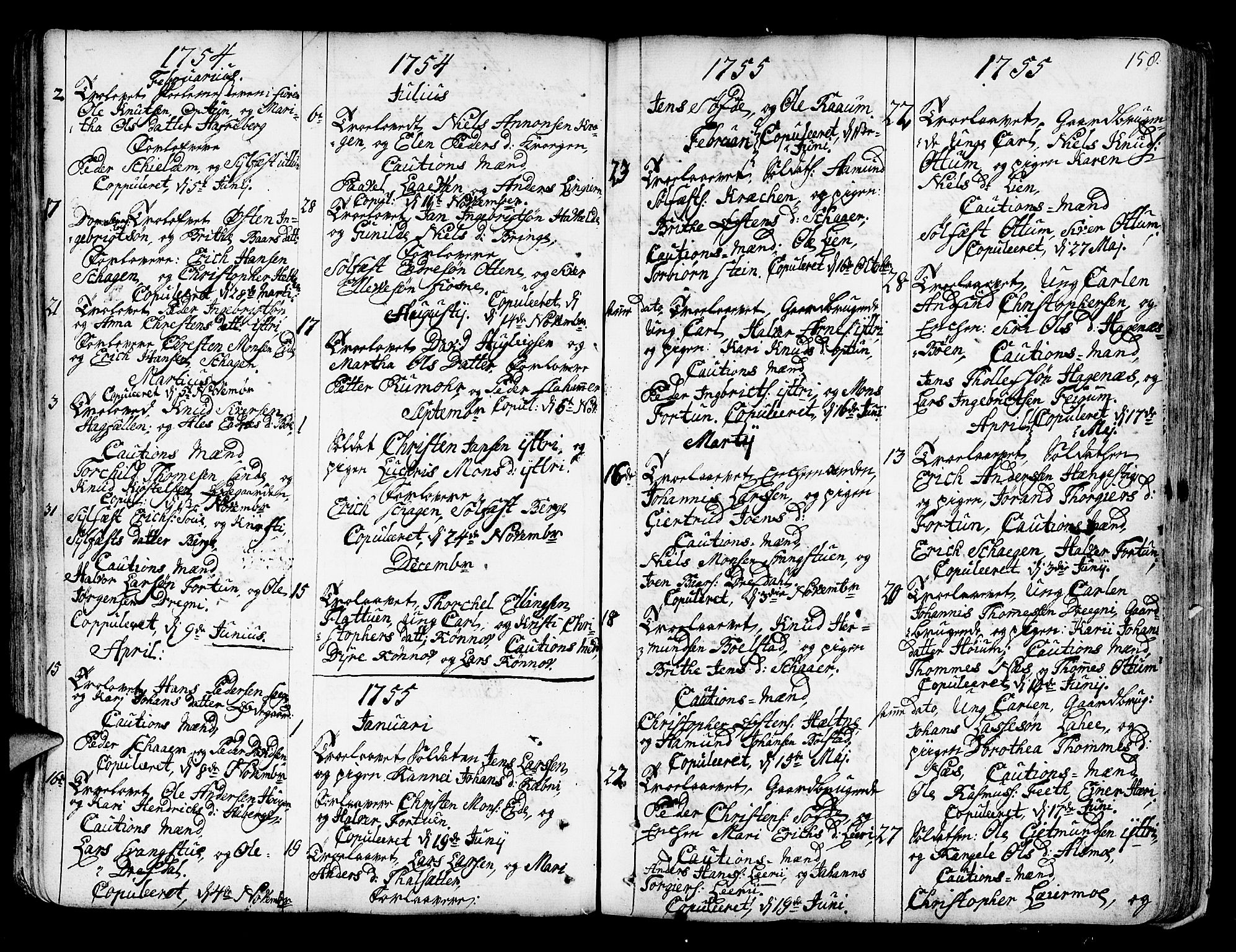 Luster sokneprestembete, SAB/A-81101/H/Haa/Haaa/L0001: Parish register (official) no. A 1, 1731-1803, p. 158