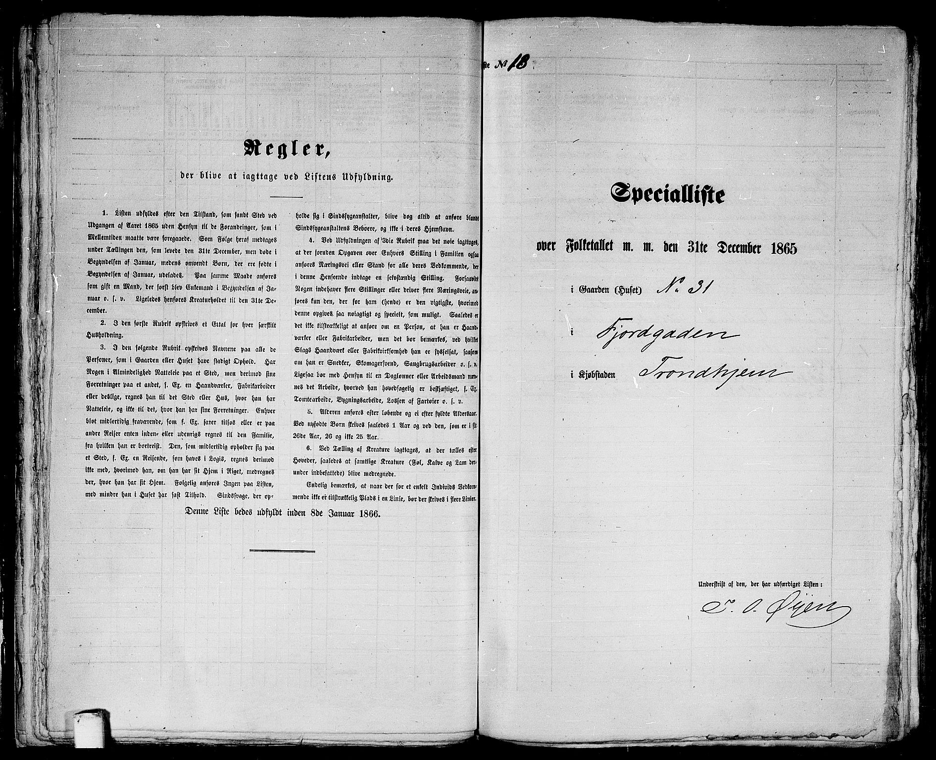 RA, 1865 census for Trondheim, 1865, p. 70