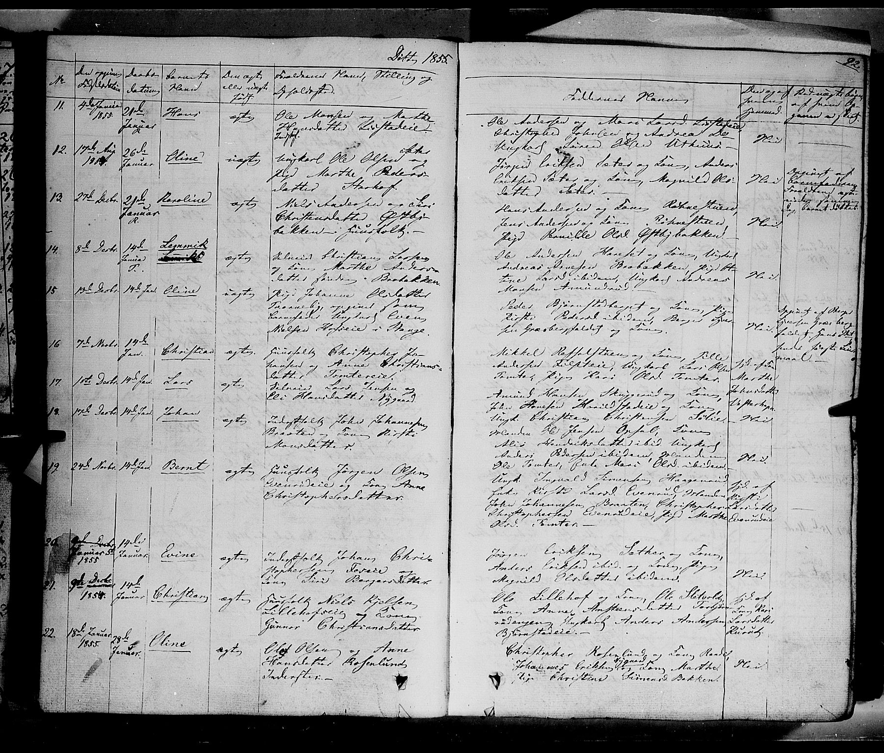 Romedal prestekontor, SAH/PREST-004/K/L0004: Parish register (official) no. 4, 1847-1861, p. 92