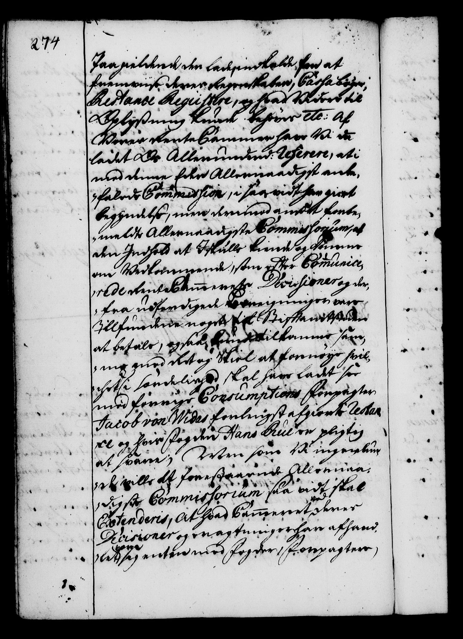 Rentekammeret, Kammerkanselliet, RA/EA-3111/G/Gg/Gga/L0002: Norsk ekspedisjonsprotokoll med register (merket RK 53.2), 1723-1727, p. 274