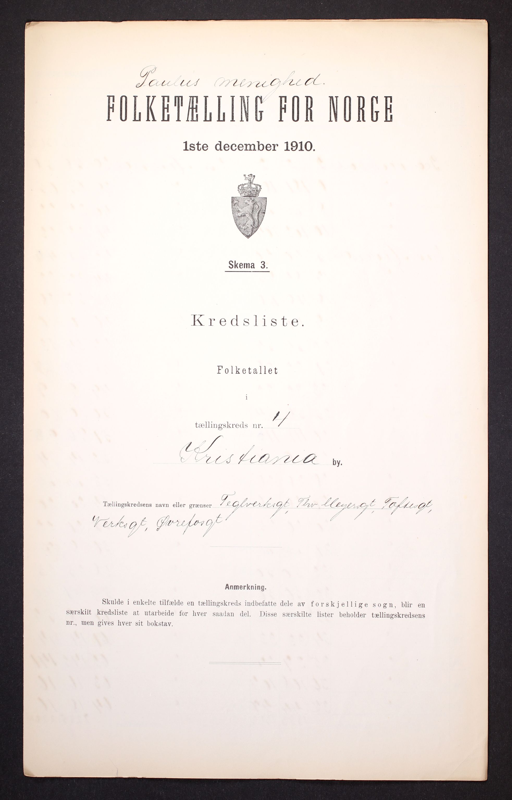 RA, 1910 census for Kristiania, 1910, p. 425