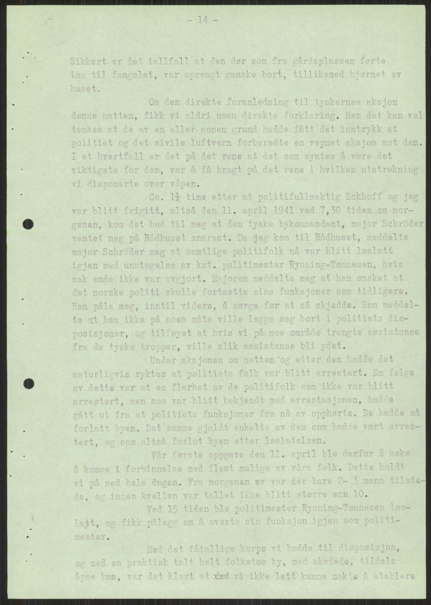 Forsvaret, Forsvarets krigshistoriske avdeling, AV/RA-RAFA-2017/Y/Ya/L0014: II-C-11-31 - Fylkesmenn.  Rapporter om krigsbegivenhetene 1940., 1940, p. 858