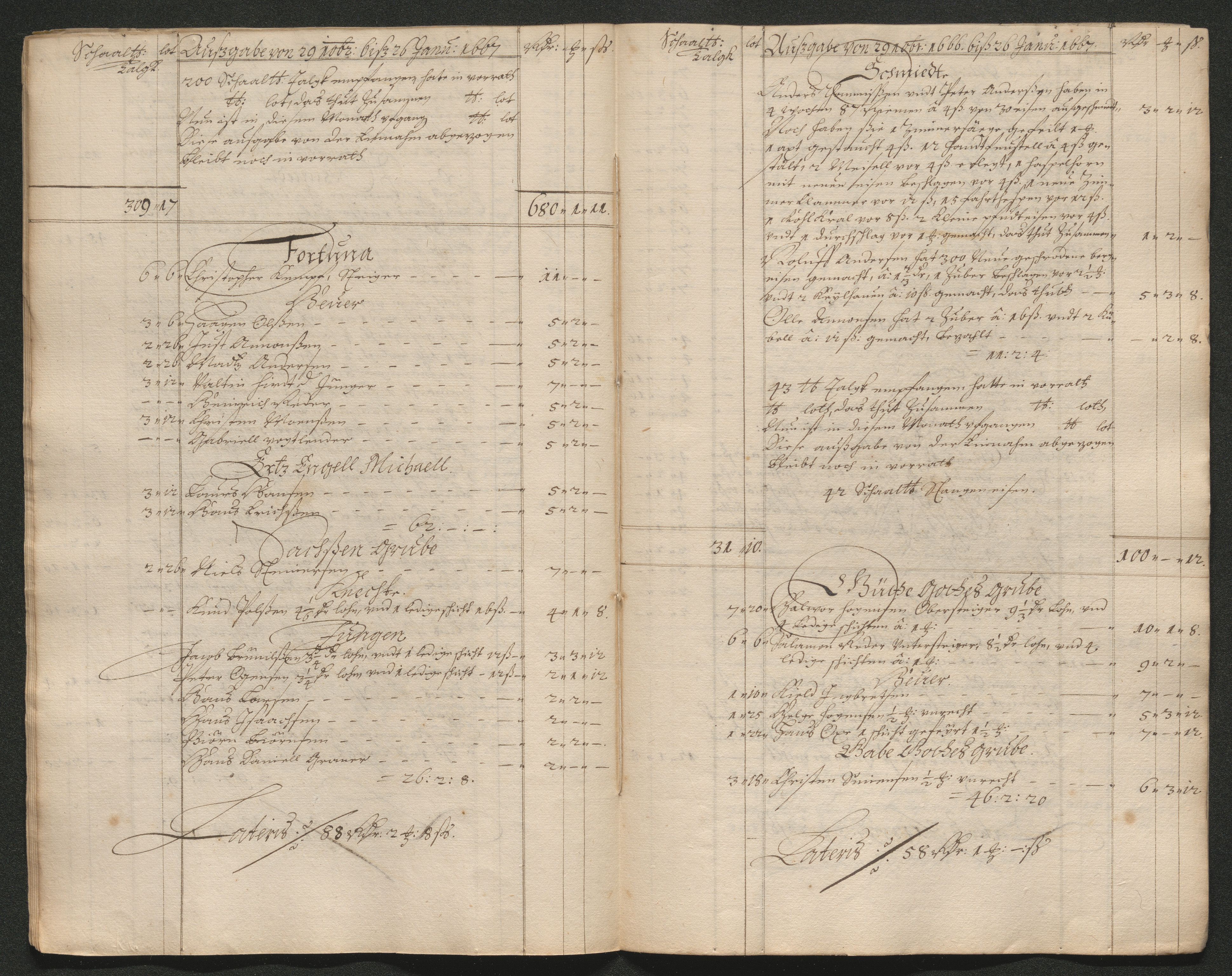 Kongsberg Sølvverk 1623-1816, AV/SAKO-EA-3135/001/D/Dc/Dcd/L0040: Utgiftsregnskap for gruver m.m., 1667, p. 842
