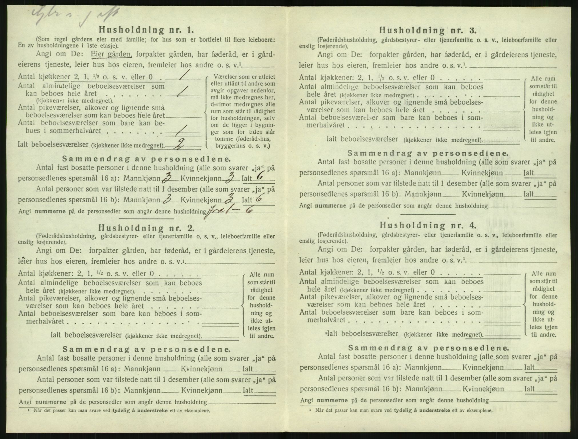 SAT, 1920 census for Borge, 1920, p. 664