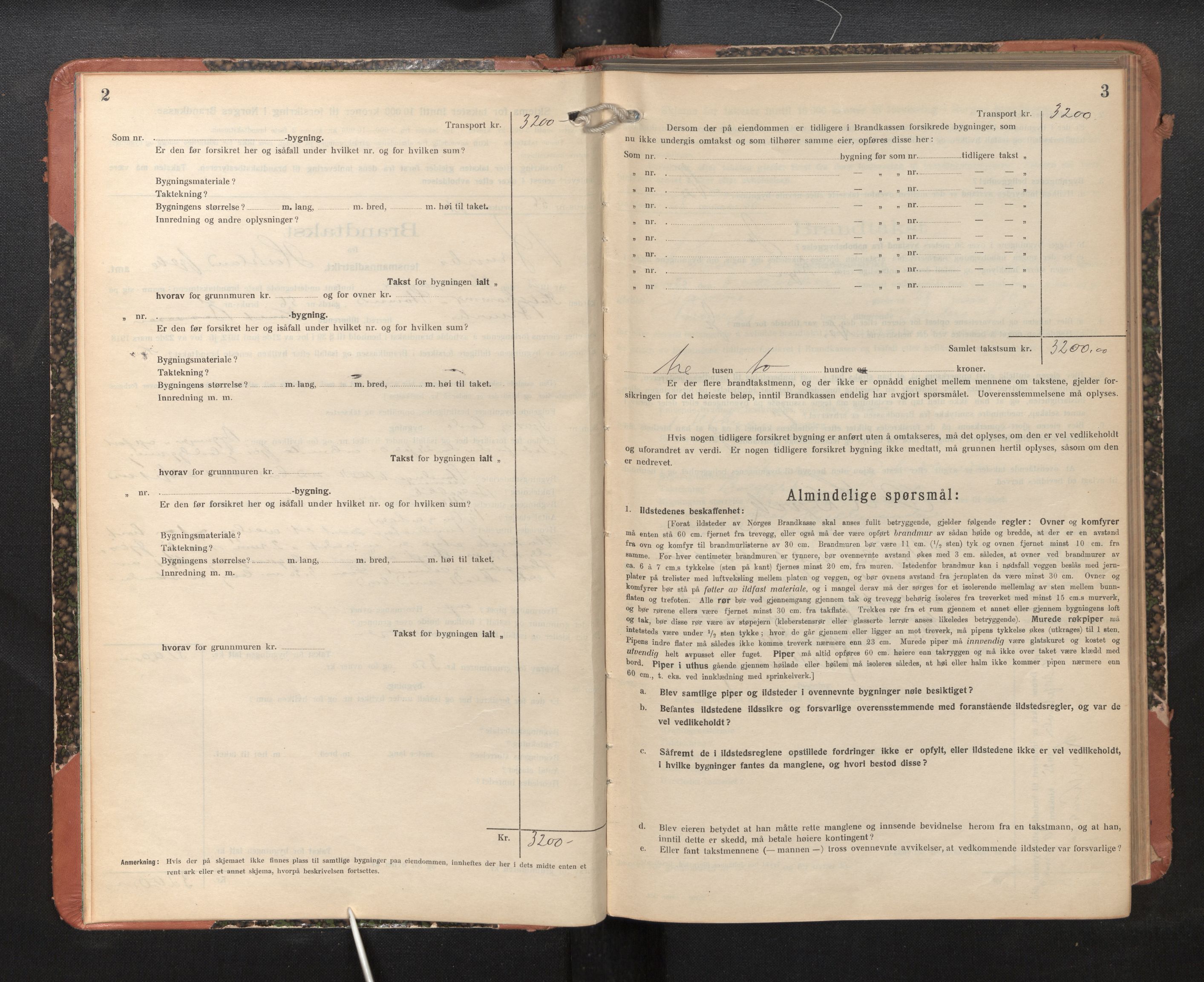 Lensmannen i Bruvik, AV/SAB-A-31301/0012/L0010: Branntakstprotokoll, skjematakst, 1925-1936, p. 2-3