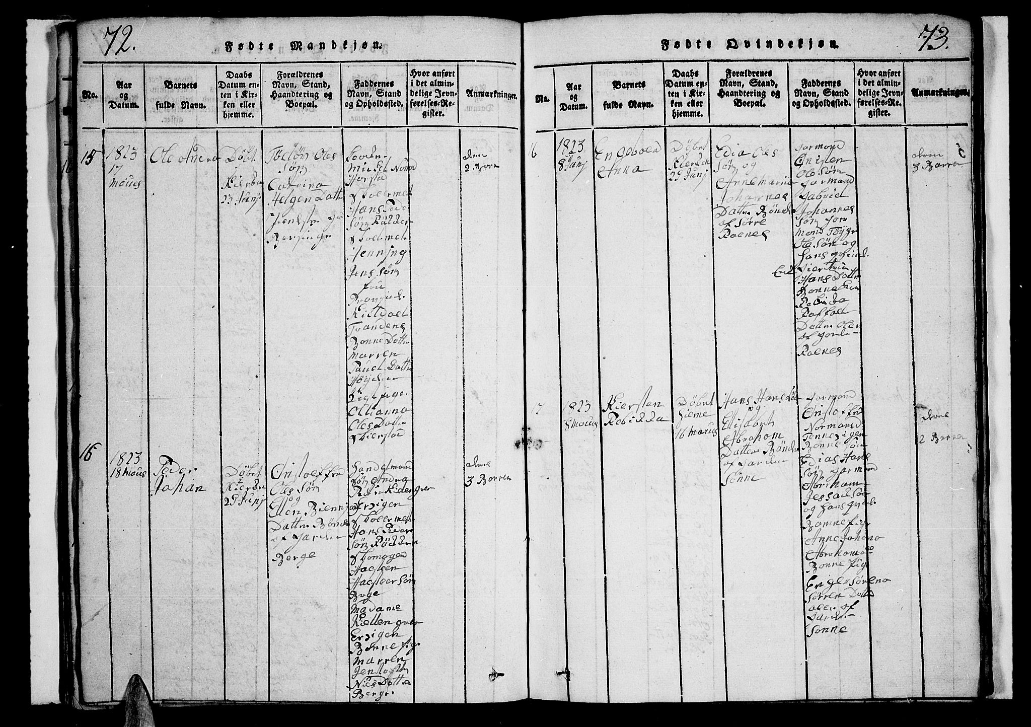 Trondenes sokneprestkontor, AV/SATØ-S-1319/H/Hb/L0003klokker: Parish register (copy) no. 3, 1820-1834, p. 72-73