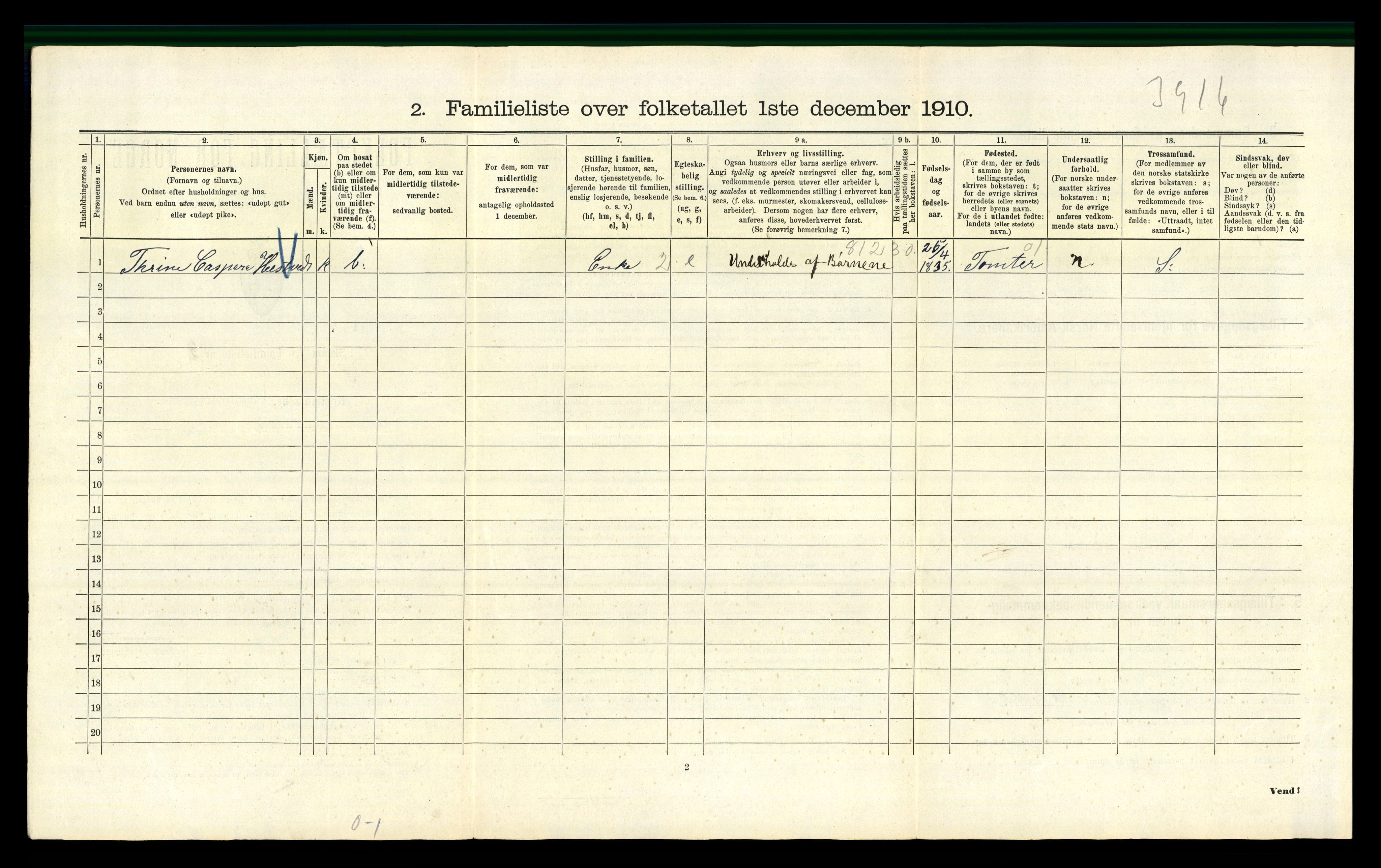 RA, 1910 census for Kristiania, 1910, p. 72210