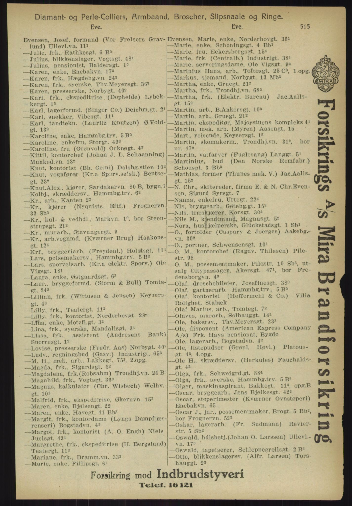 Kristiania/Oslo adressebok, PUBL/-, 1918, p. 540