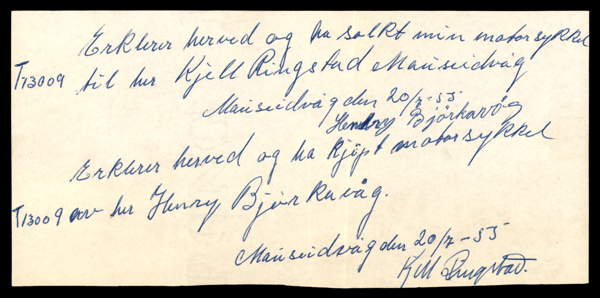 Møre og Romsdal vegkontor - Ålesund trafikkstasjon, AV/SAT-A-4099/F/Fe/L0036: Registreringskort for kjøretøy T 12831 - T 13030, 1927-1998, p. 2719