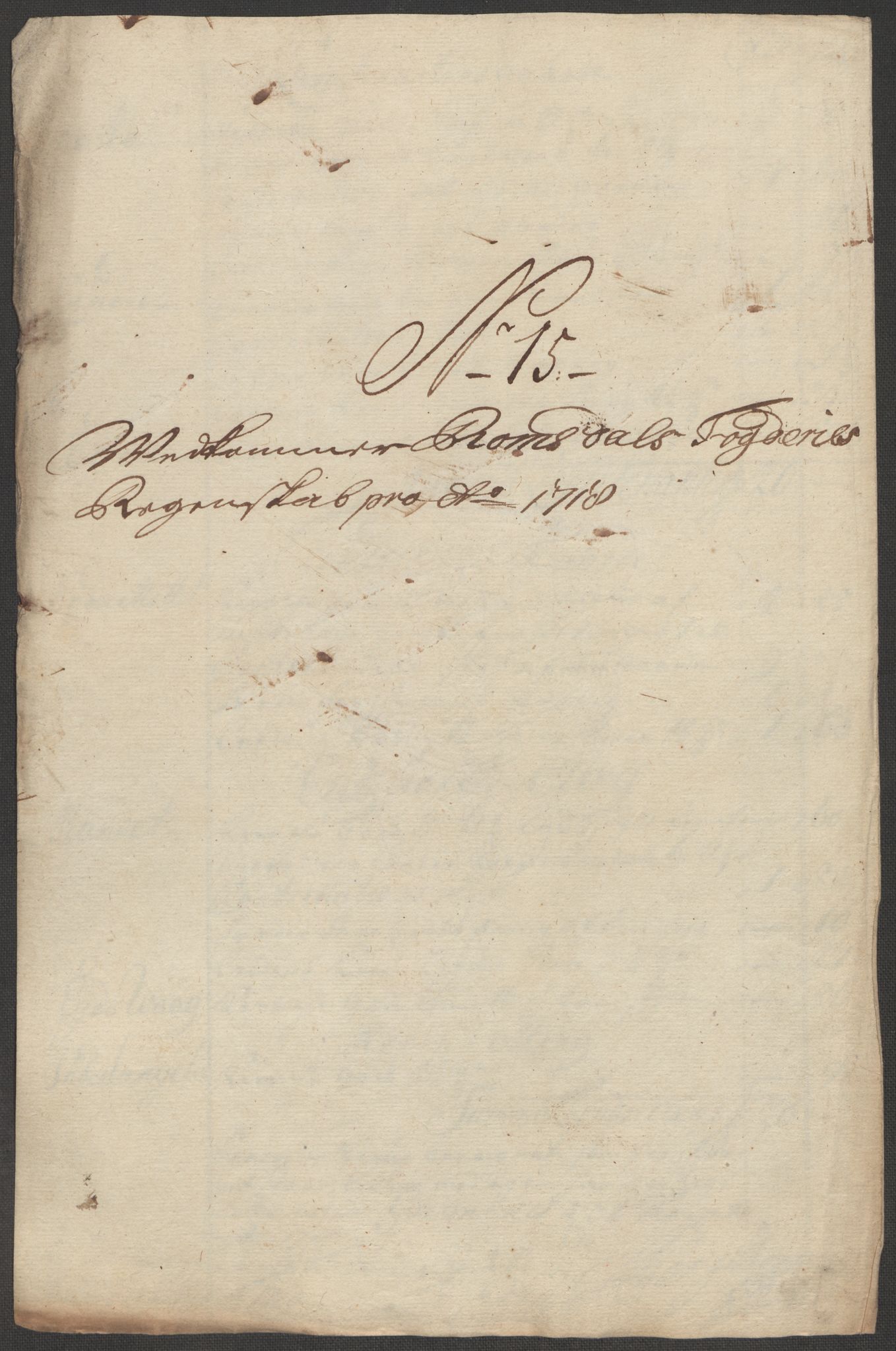 Rentekammeret inntil 1814, Reviderte regnskaper, Fogderegnskap, RA/EA-4092/R55/L3665: Fogderegnskap Romsdal, 1718, p. 136