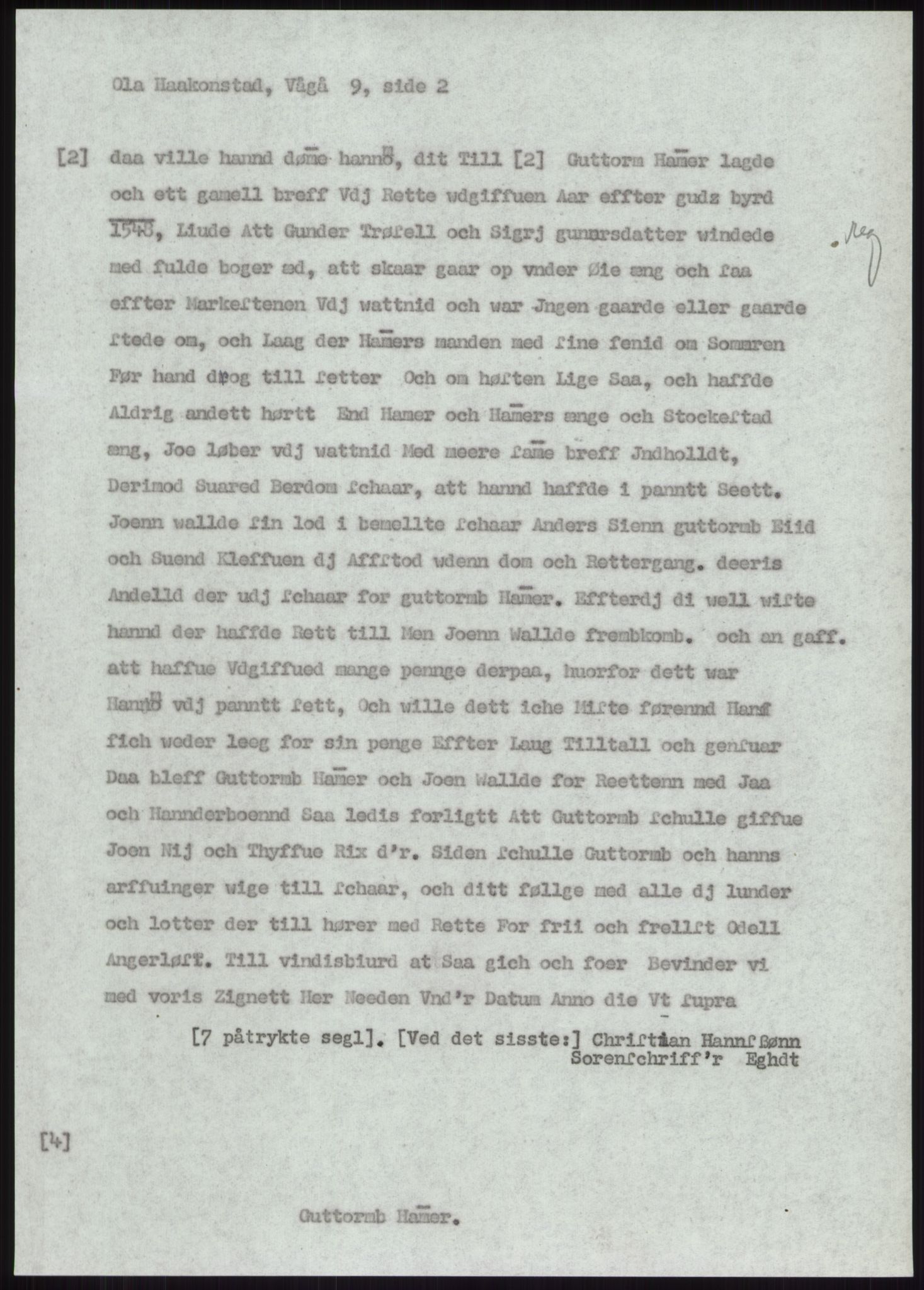 Samlinger til kildeutgivelse, Diplomavskriftsamlingen, RA/EA-4053/H/Ha, p. 2563