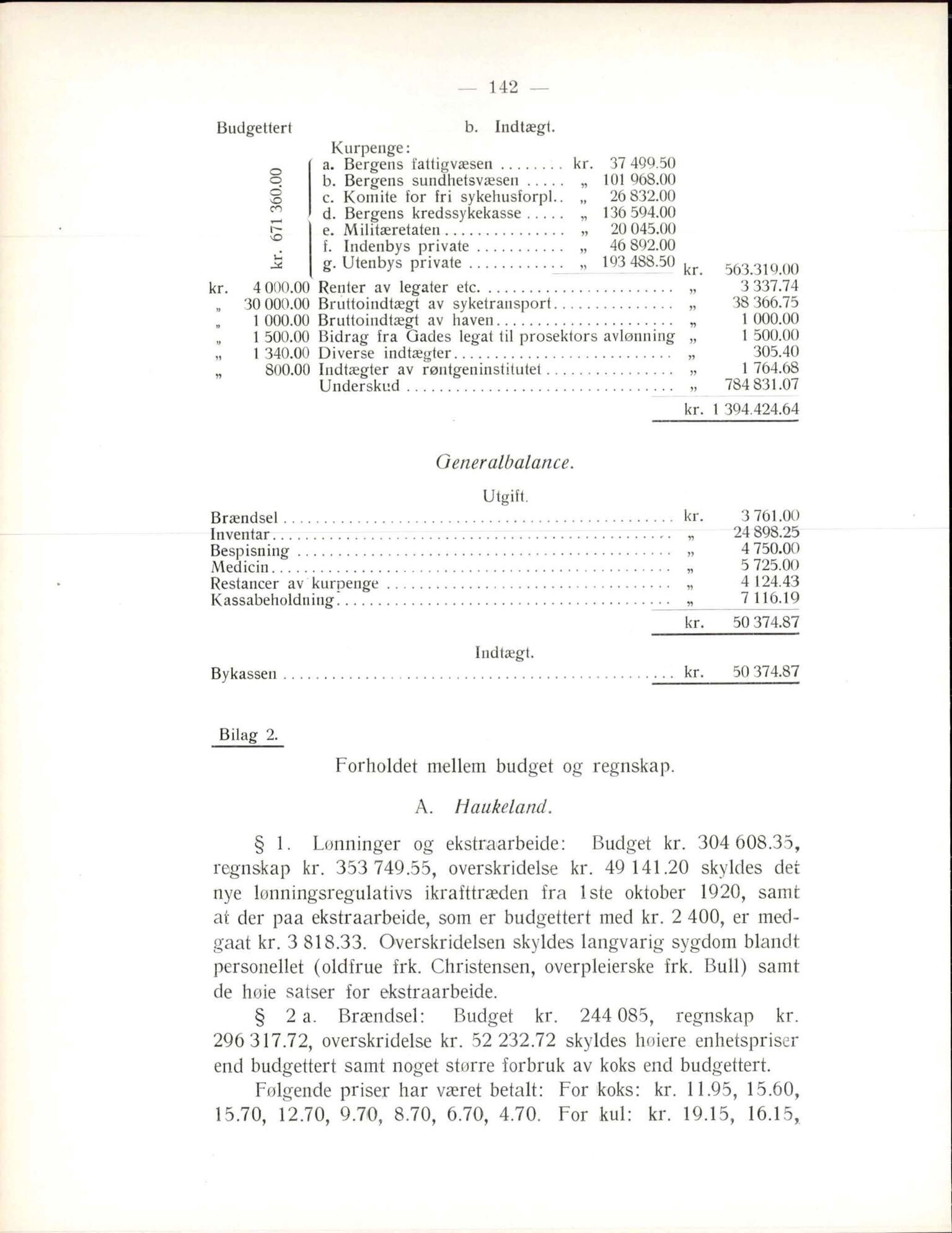 Haukeland Sykehus, Direktøren, BBA/A-2050.04/Æa/L0002: Årsberetninger 1914-1921, 1914-1921, p. 127