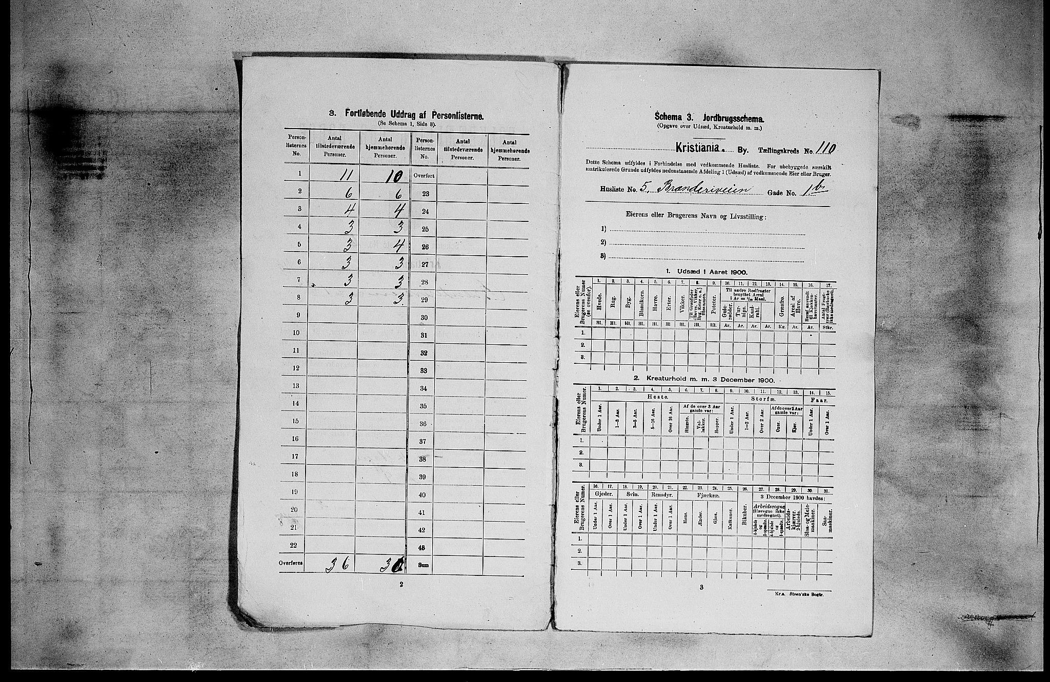 SAO, 1900 census for Kristiania, 1900, p. 9479