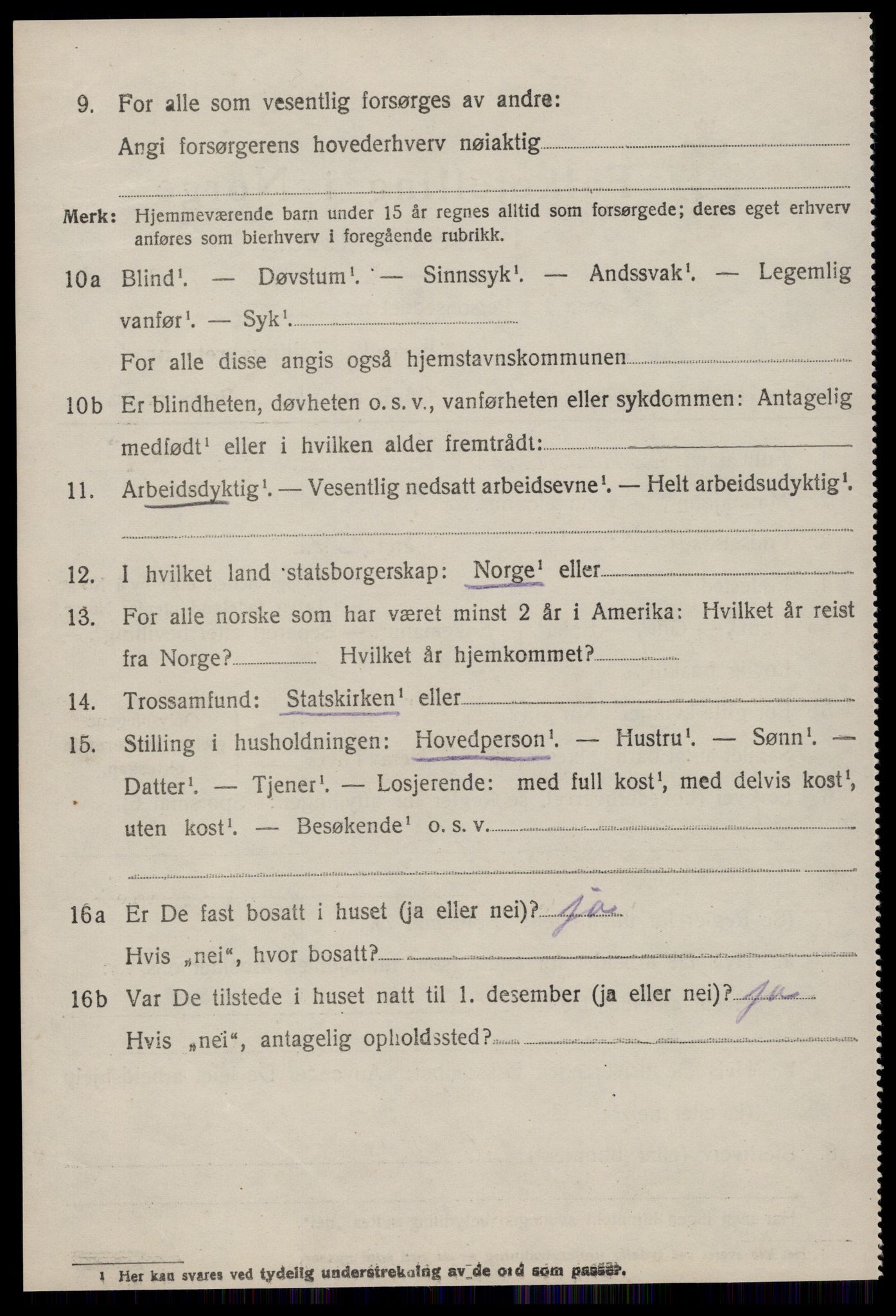 SAT, 1920 census for Fræna, 1920, p. 6460