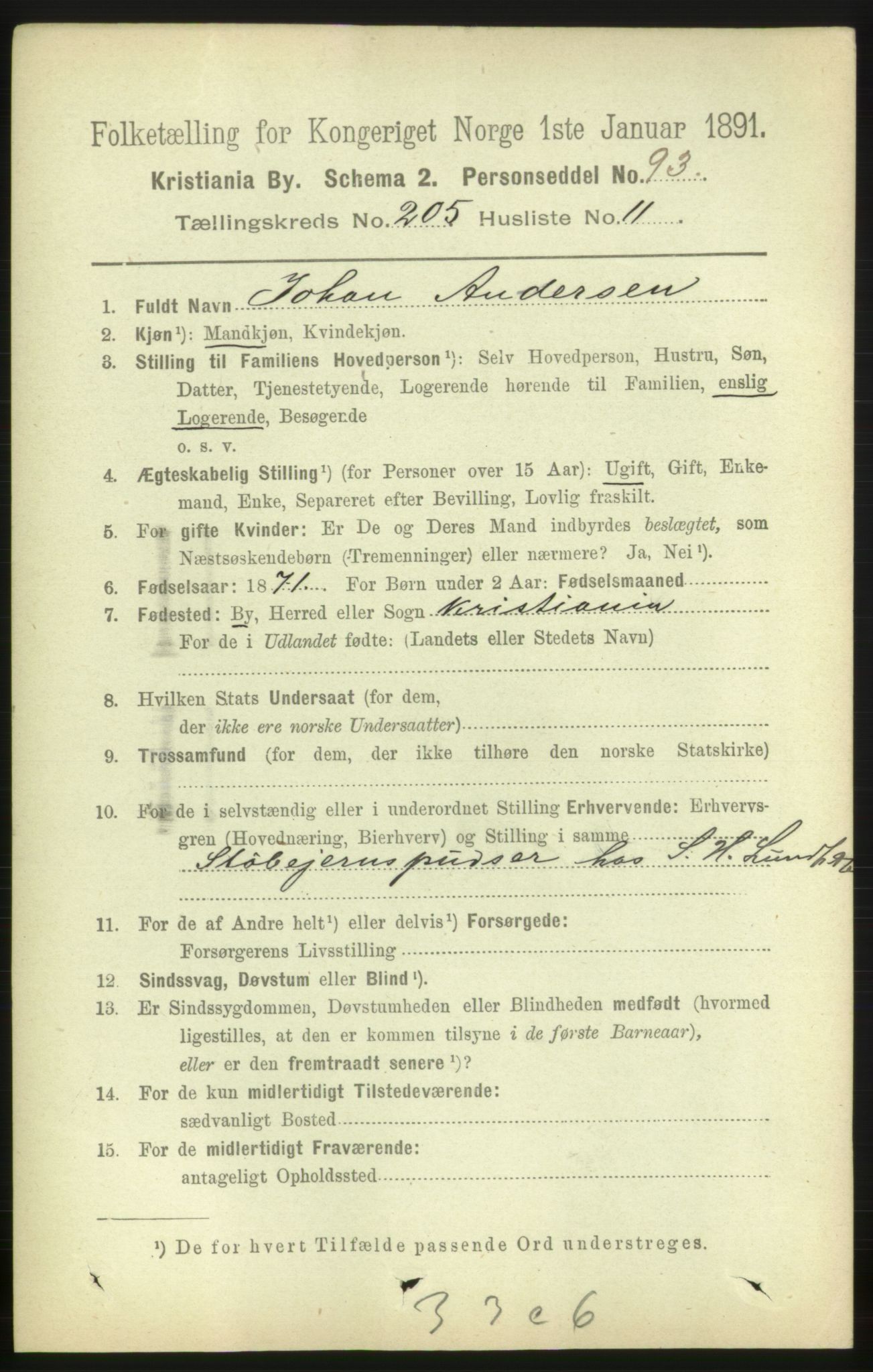 RA, 1891 census for 0301 Kristiania, 1891, p. 123828