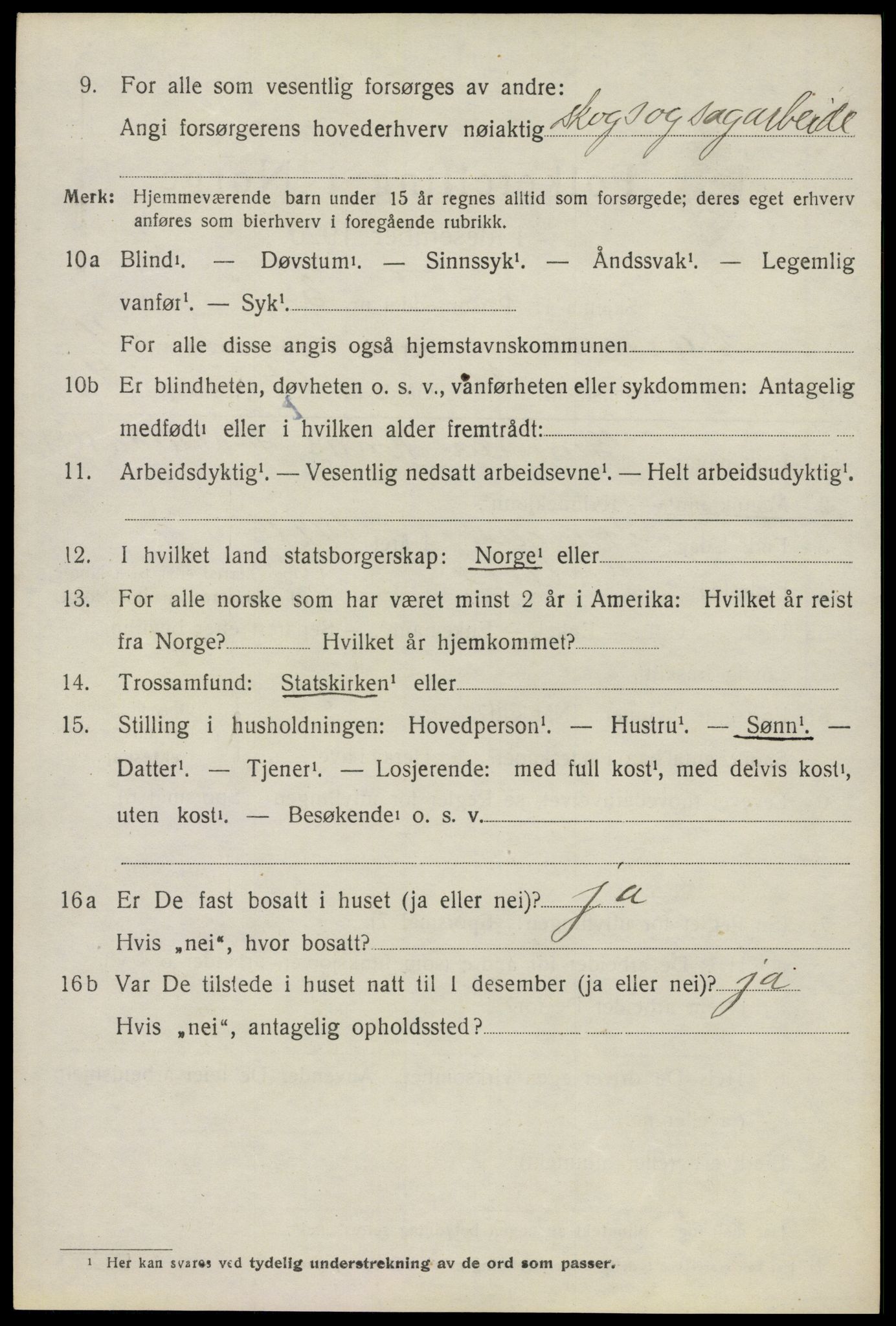 SAO, 1920 census for Bærum, 1920, p. 9005