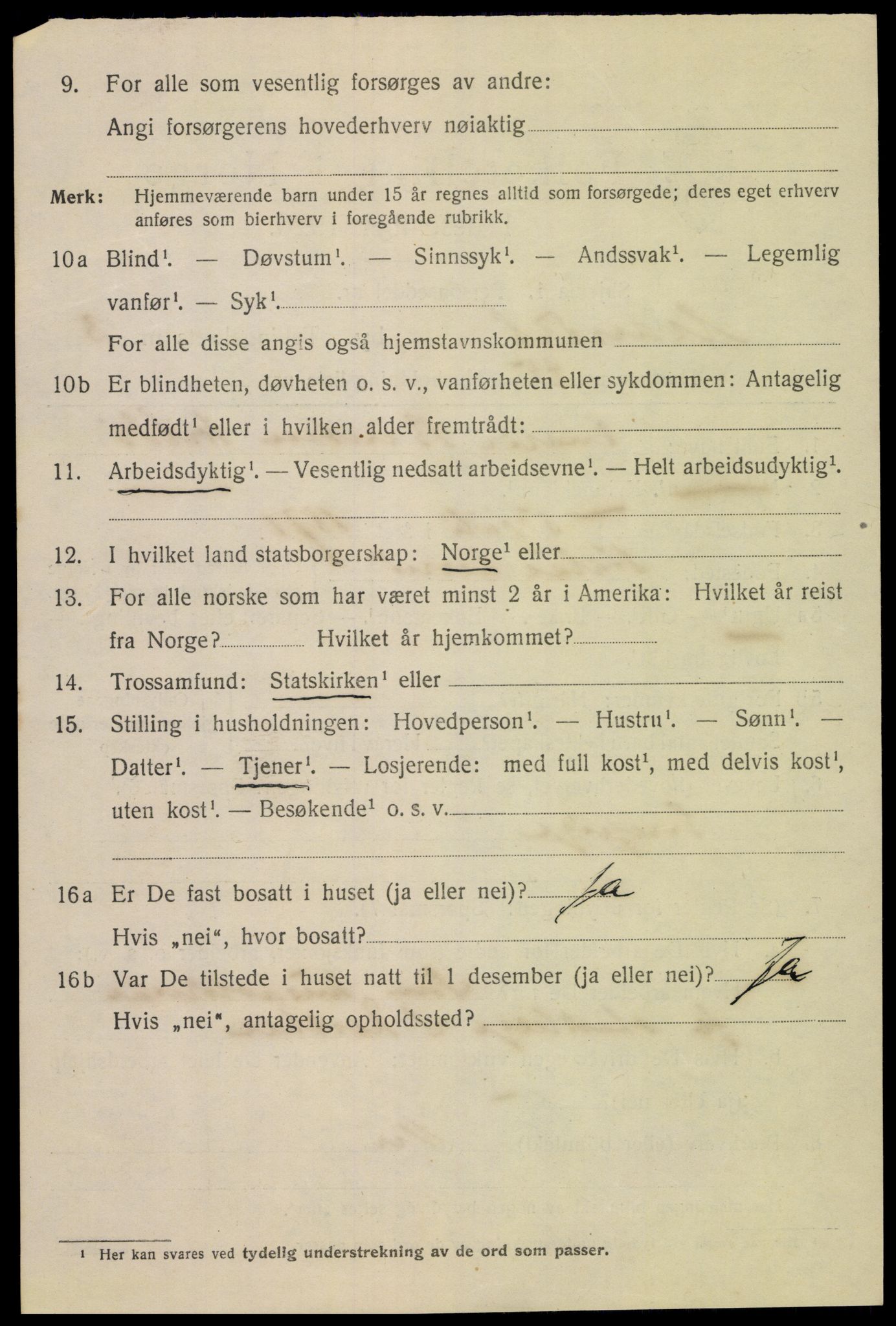 SAK, 1920 census for Mandal, 1920, p. 5896