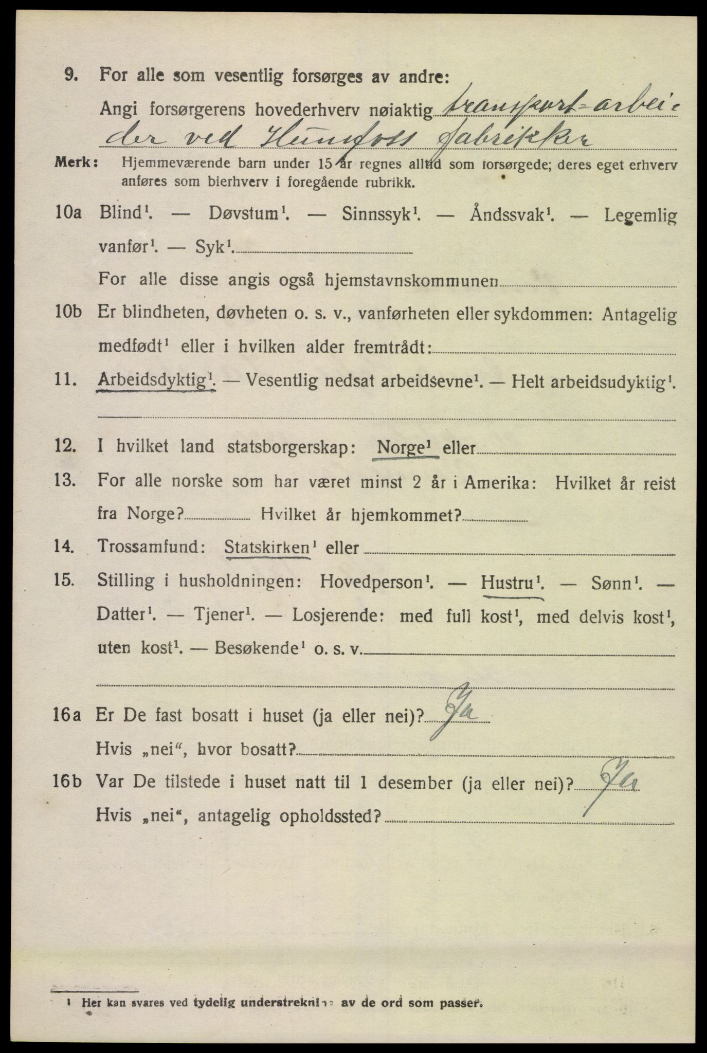 SAK, 1920 census for Vennesla, 1920, p. 4531