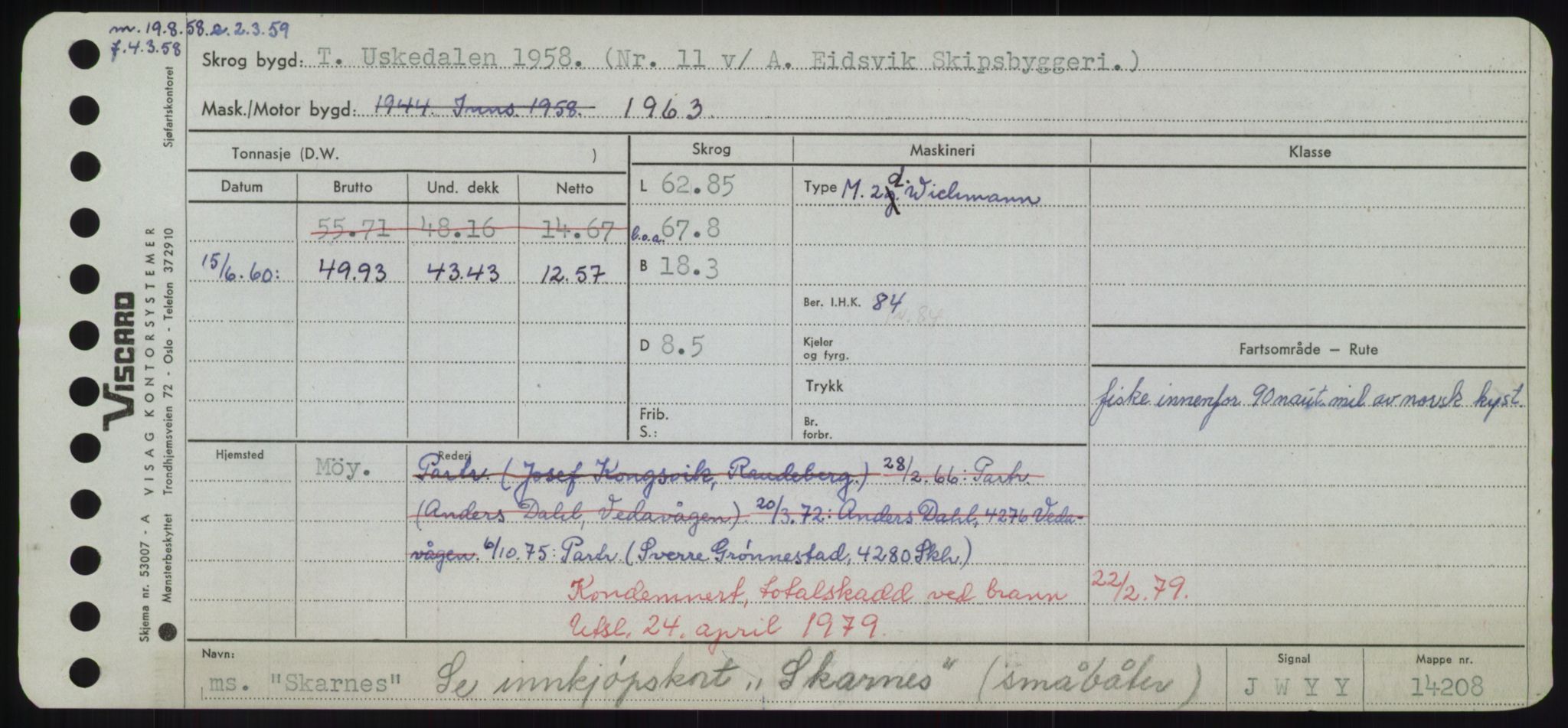 Sjøfartsdirektoratet med forløpere, Skipsmålingen, AV/RA-S-1627/H/Hd/L0034: Fartøy, Sk-Slå, p. 65