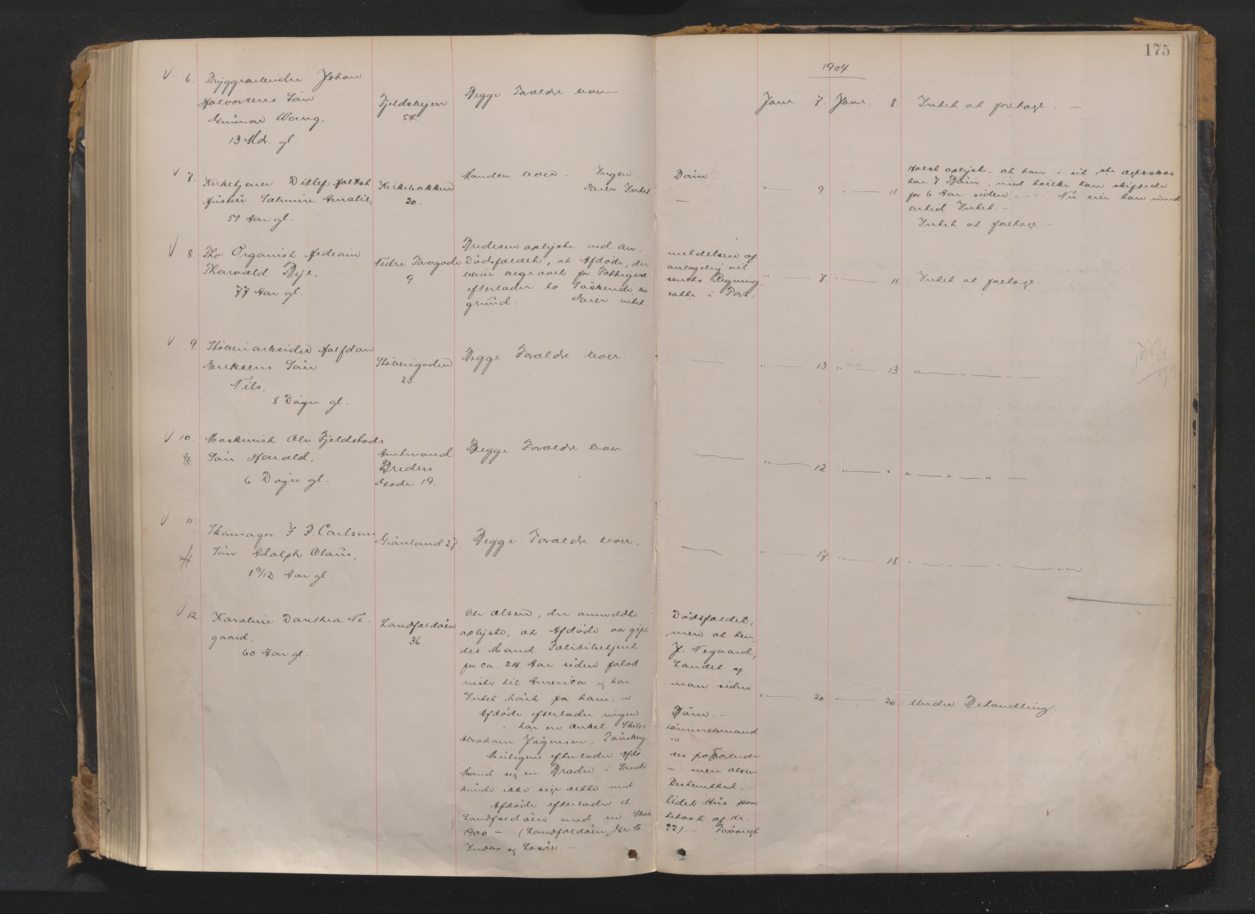 Drammen byfogd, AV/SAKO-A-222/H/Ha/Haa/L0009: Dødsjournal., 1899-1905, p. 175