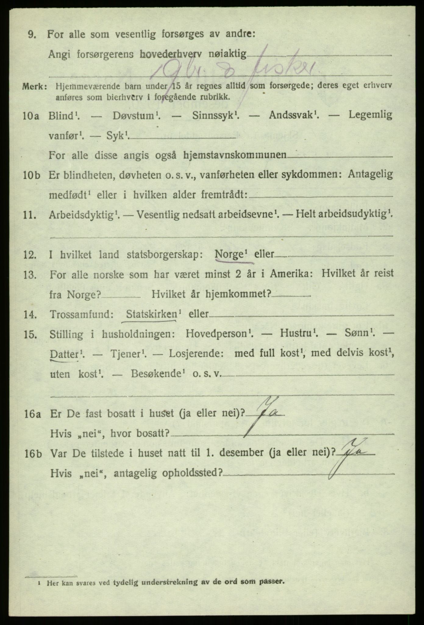 SAB, 1920 census for Fjell, 1920, p. 11209