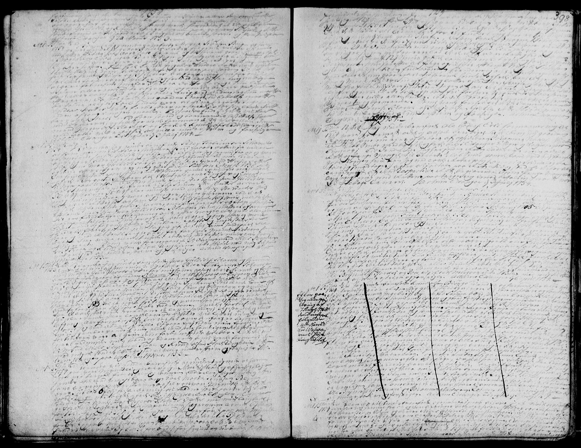 Hardanger og Voss sorenskriveri, SAB/A-2501/2/2B/2Bd/L0003: Mortgage book no. II.B.d.2b, 1750-1762, p. 398