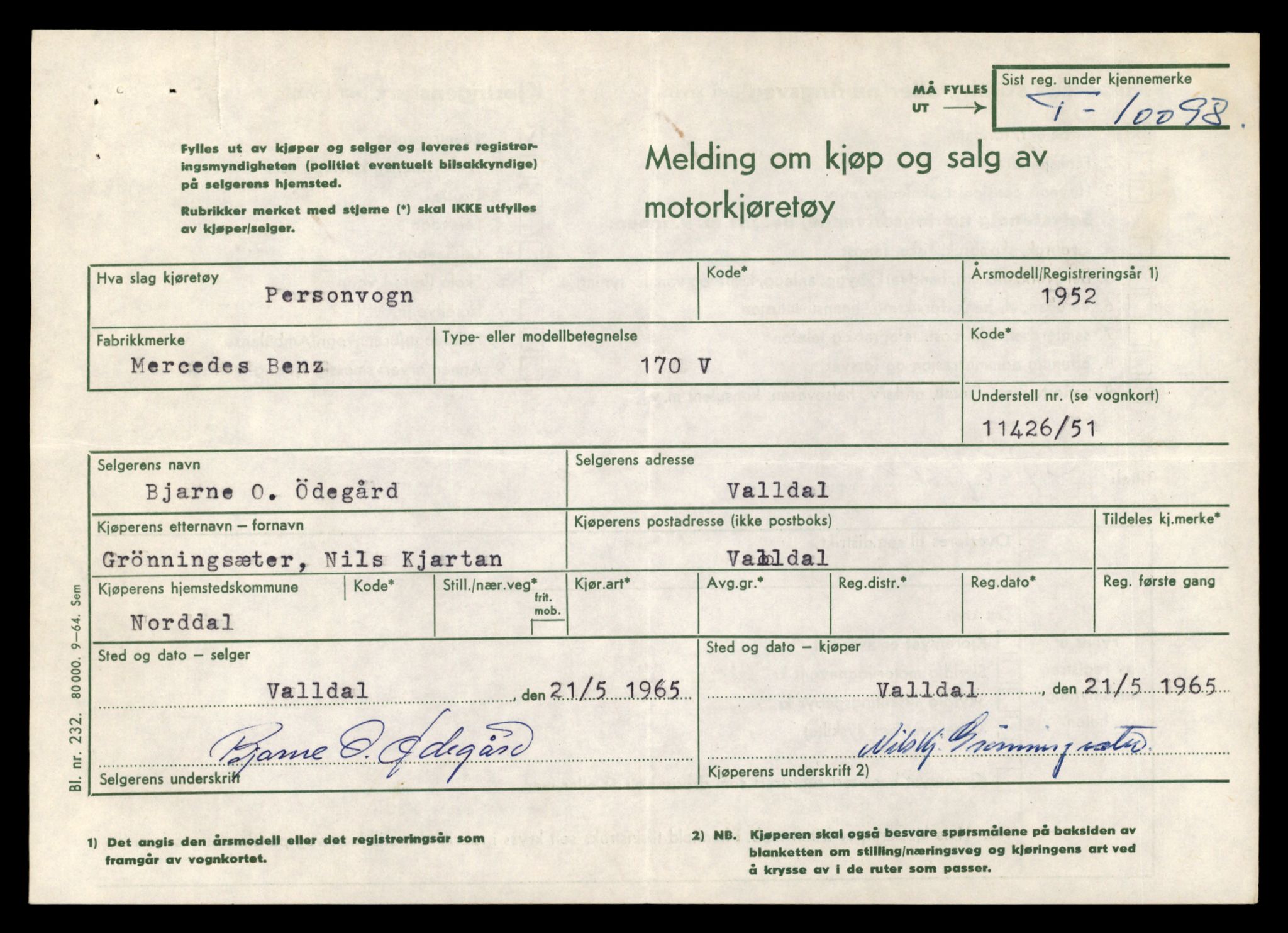 Møre og Romsdal vegkontor - Ålesund trafikkstasjon, SAT/A-4099/F/Fe/L0018: Registreringskort for kjøretøy T 10091 - T 10227, 1927-1998, p. 149