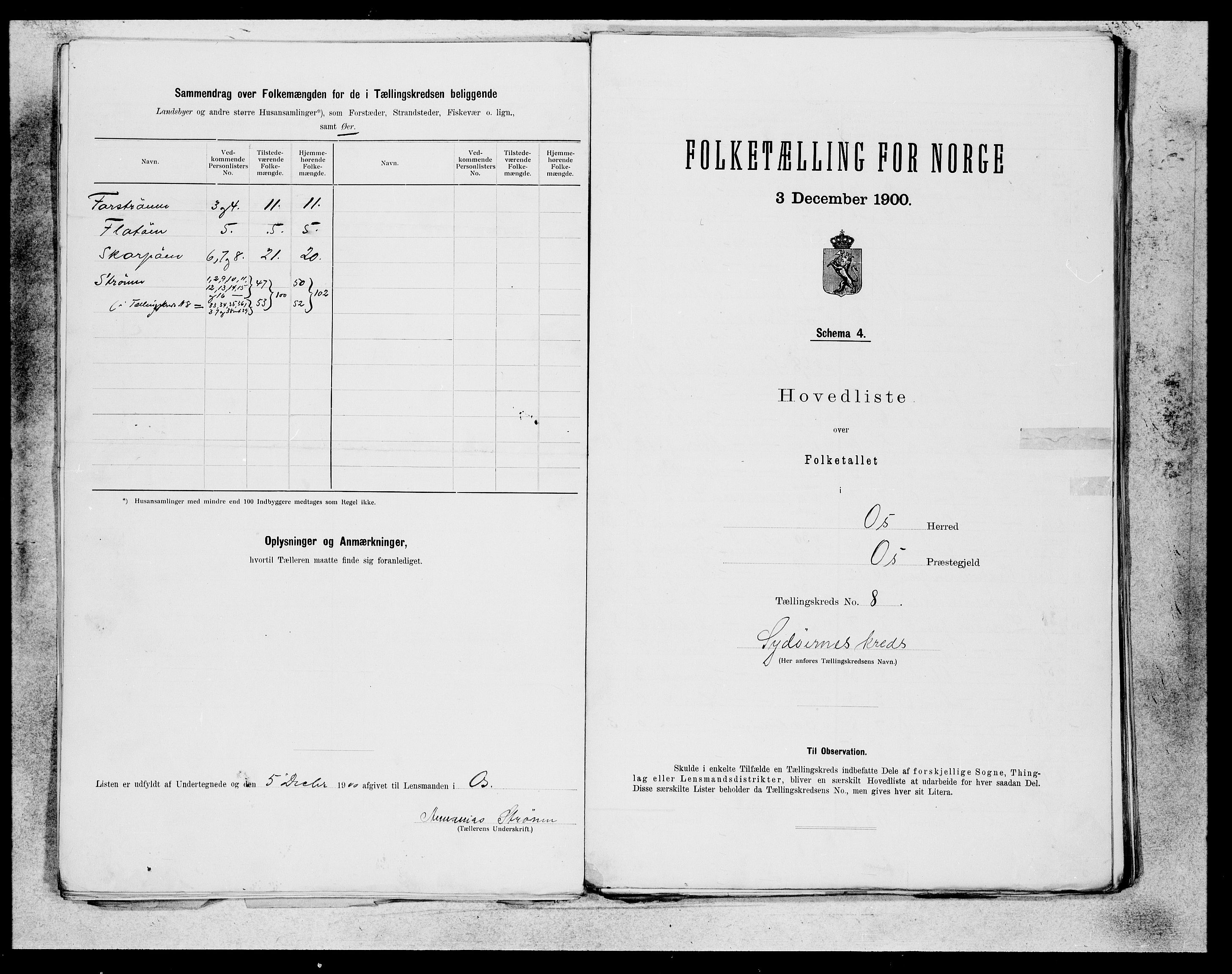 SAB, 1900 census for Os, 1900, p. 15