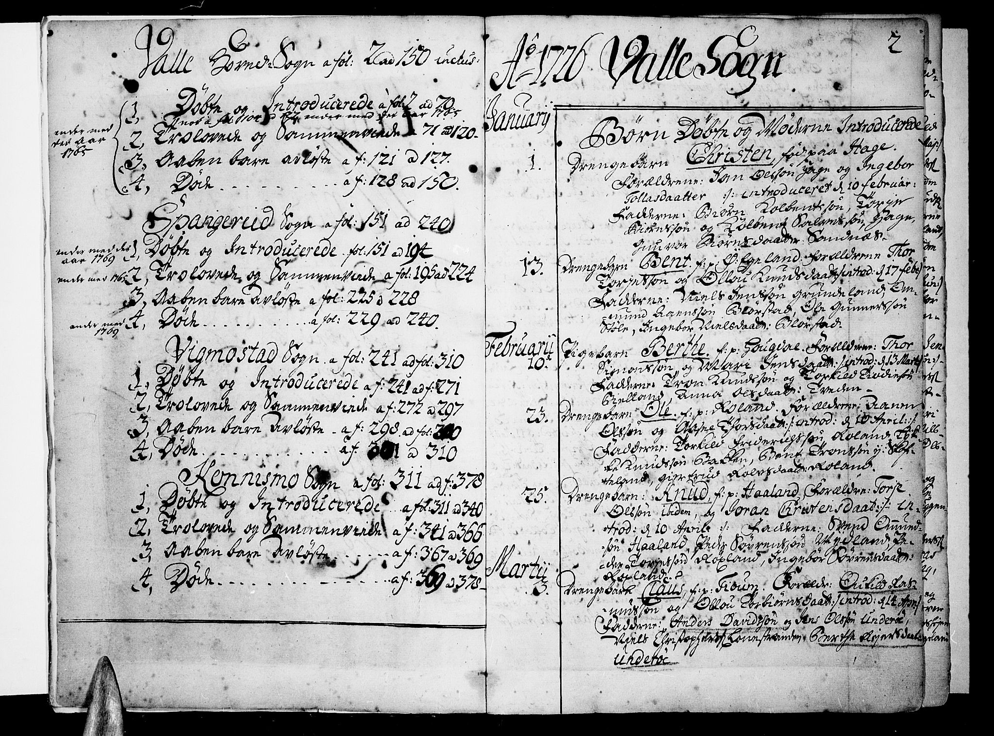 Sør-Audnedal sokneprestkontor, SAK/1111-0039/F/Fa/Fab/L0001: Parish register (official) no. A 1 /1, 1726-1766, p. 2