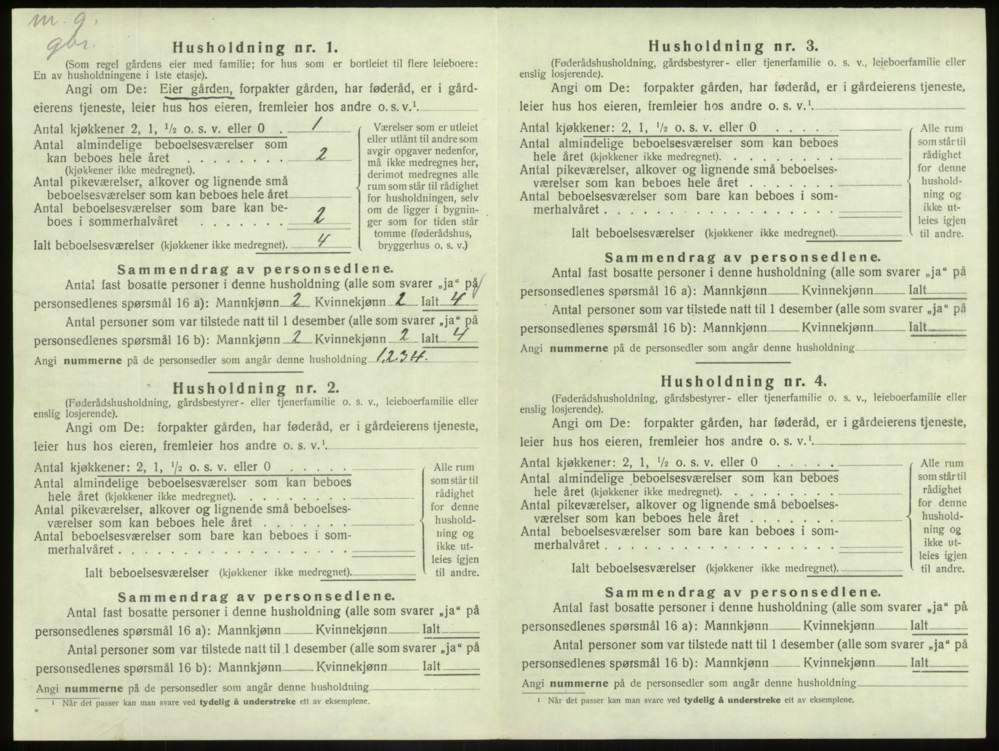 SAB, 1920 census for Askvoll, 1920, p. 844