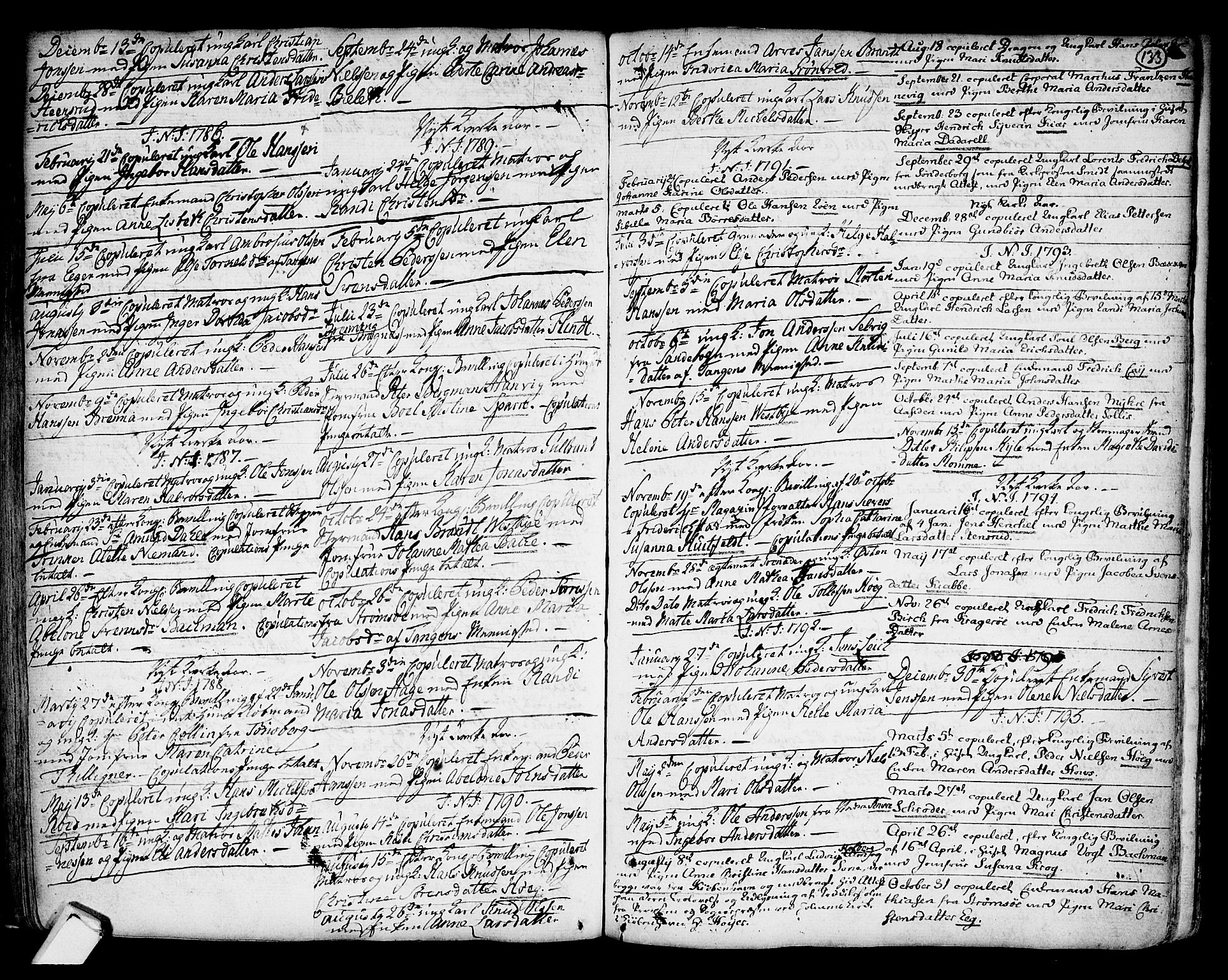 Strømsø kirkebøker, SAKO/A-246/F/Fb/L0002: Parish register (official) no. II 2, 1739-1814, p. 133