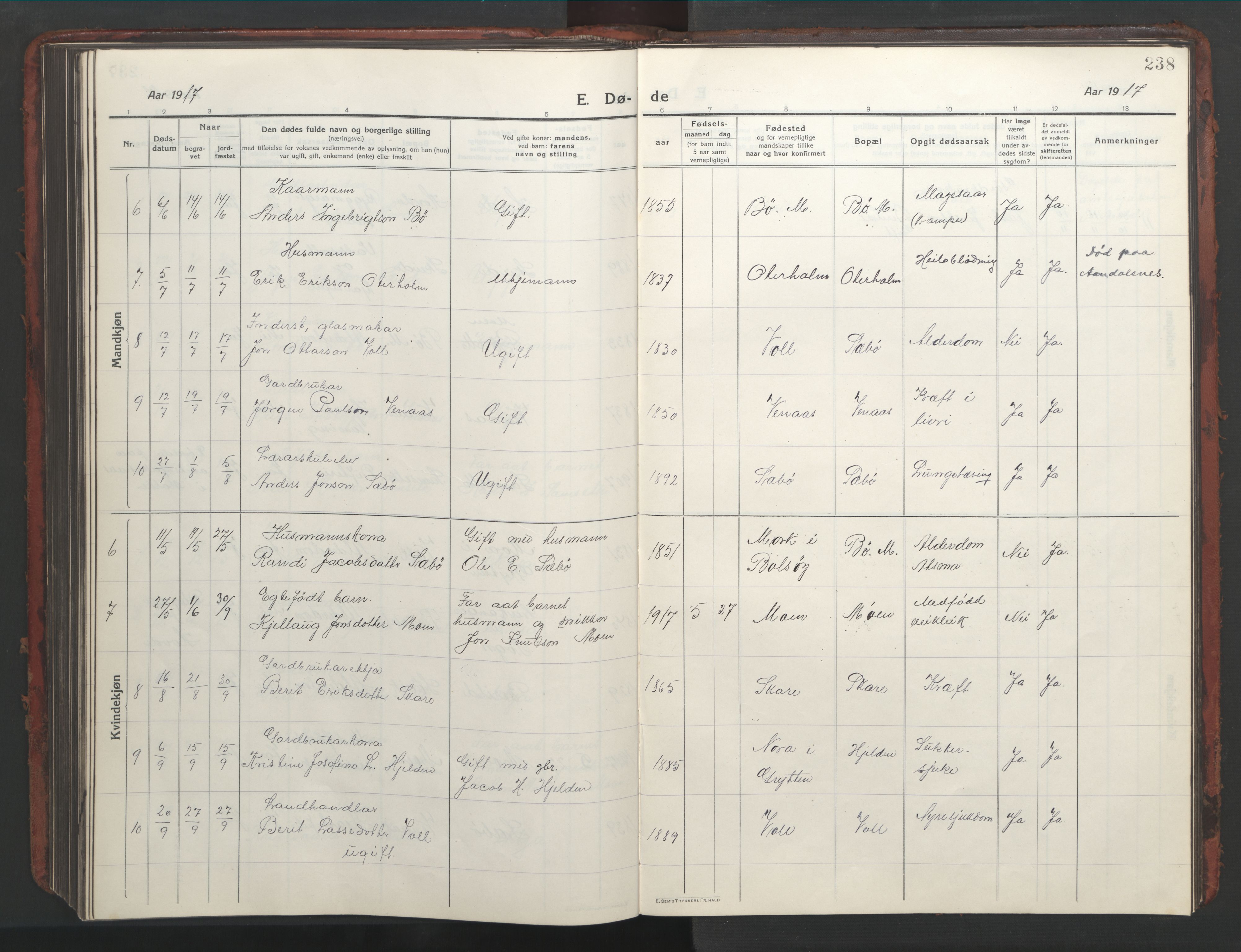 Ministerialprotokoller, klokkerbøker og fødselsregistre - Møre og Romsdal, AV/SAT-A-1454/543/L0565: Parish register (copy) no. 543C03, 1916-1955, p. 238