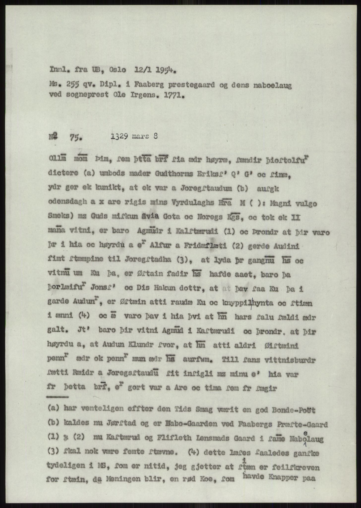 Samlinger til kildeutgivelse, Diplomavskriftsamlingen, AV/RA-EA-4053/H/Ha, p. 446