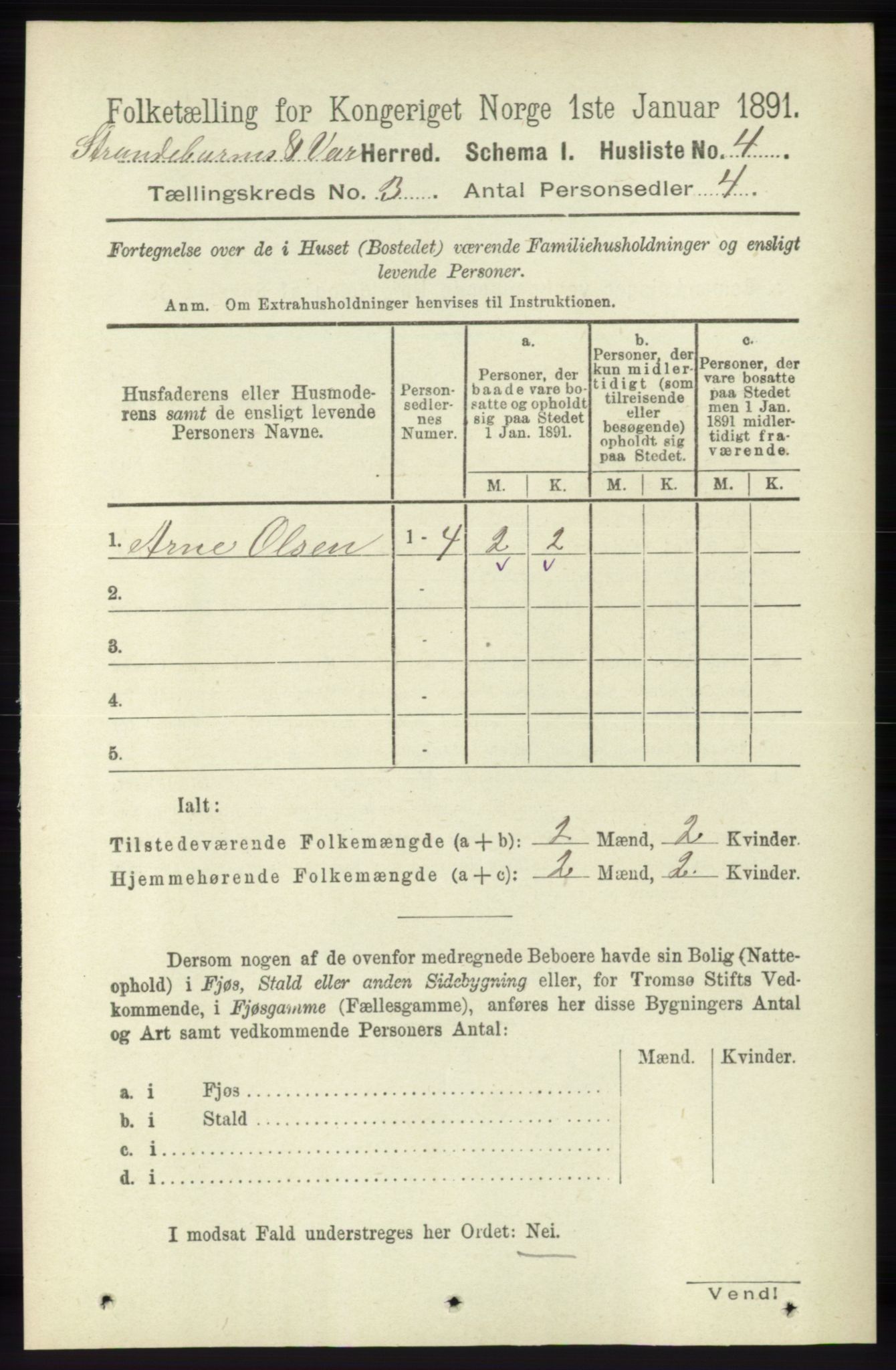 RA, 1891 census for 1226 Strandebarm og Varaldsøy, 1891, p. 1039