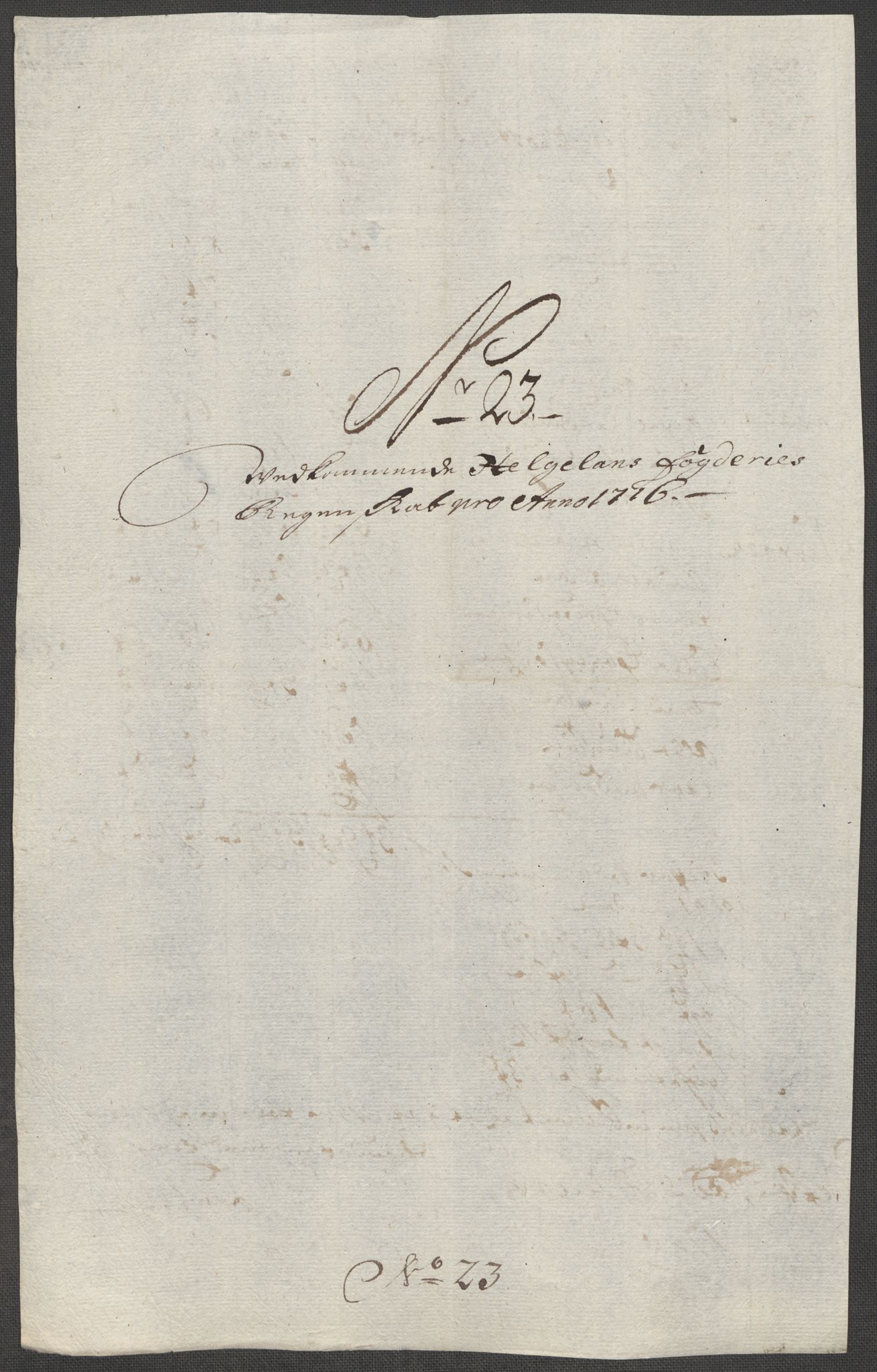 Rentekammeret inntil 1814, Reviderte regnskaper, Fogderegnskap, AV/RA-EA-4092/R65/L4514: Fogderegnskap Helgeland, 1716, p. 223