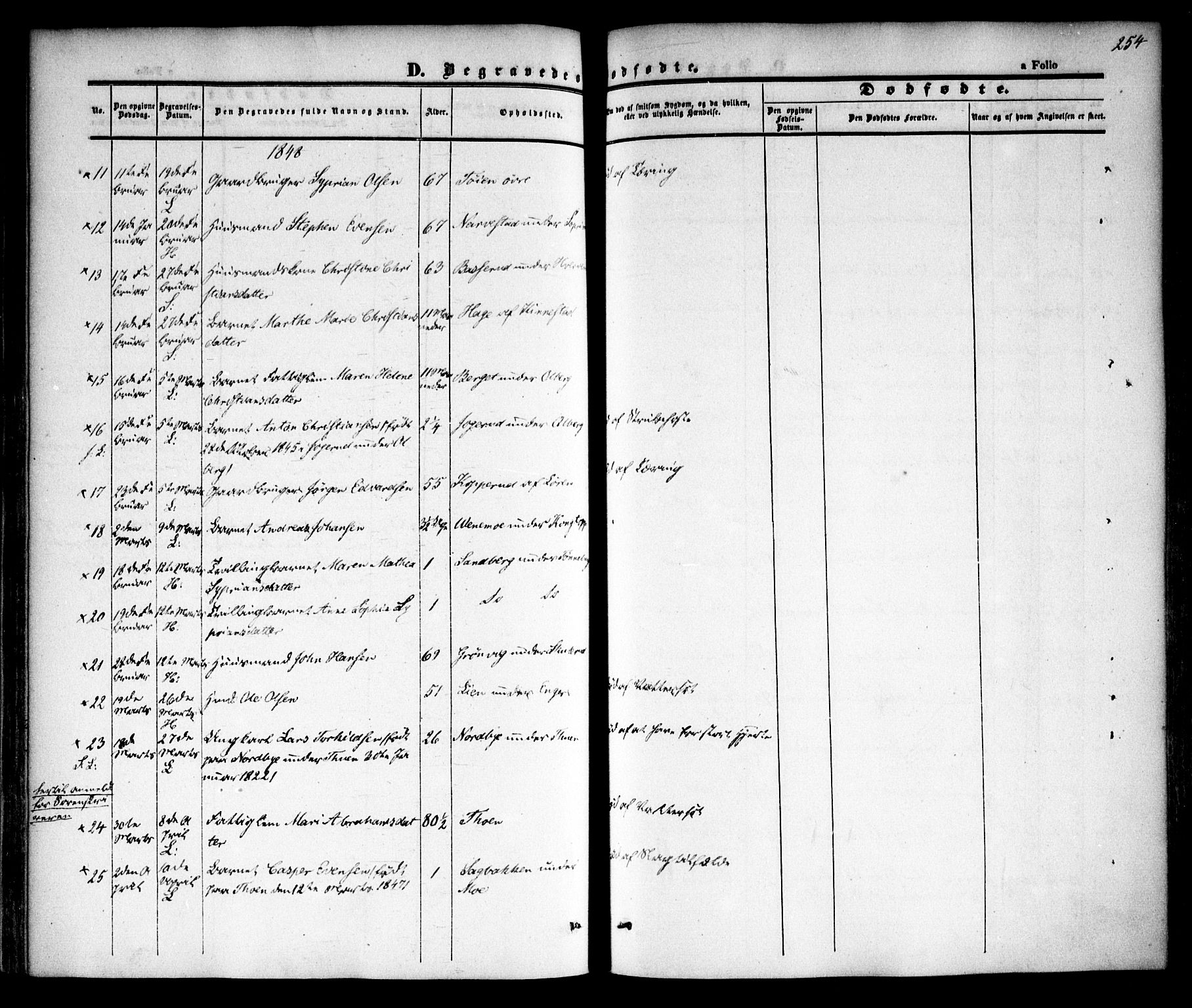 Høland prestekontor Kirkebøker, AV/SAO-A-10346a/F/Fa/L0009: Parish register (official) no. I 9, 1846-1853, p. 254