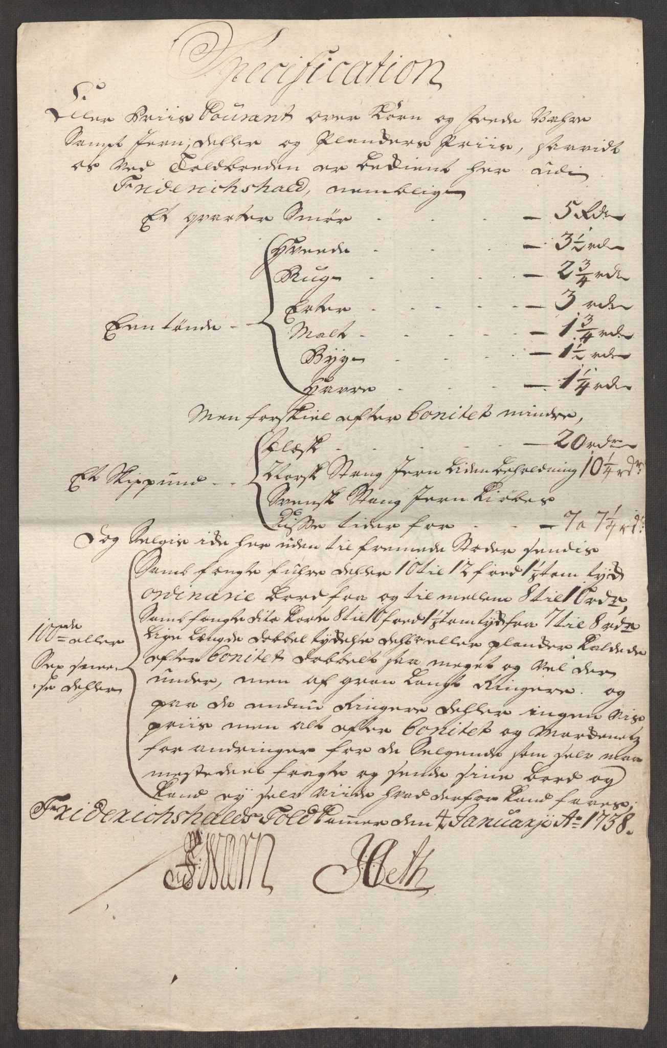 Rentekammeret inntil 1814, Realistisk ordnet avdeling, AV/RA-EA-4070/Oe/L0001: [Ø1]: Priskuranter, 1712-1739, p. 445