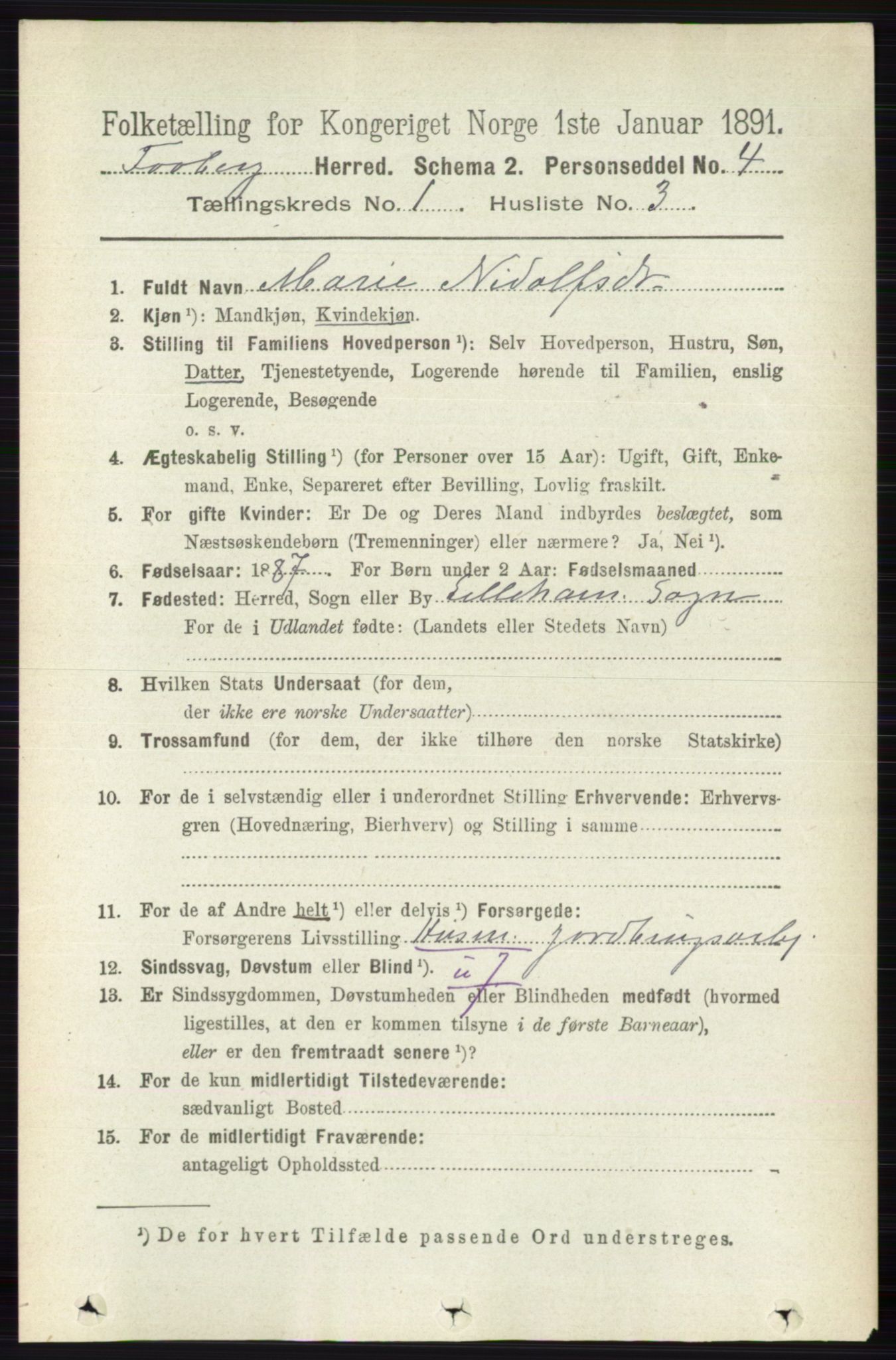 RA, 1891 census for 0524 Fåberg, 1891, p. 131