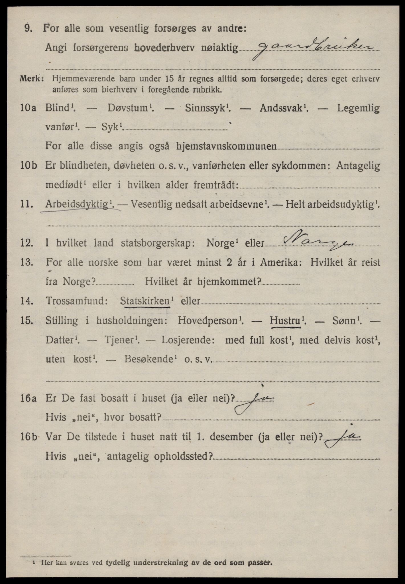 SAT, 1920 census for Veøy, 1920, p. 4720