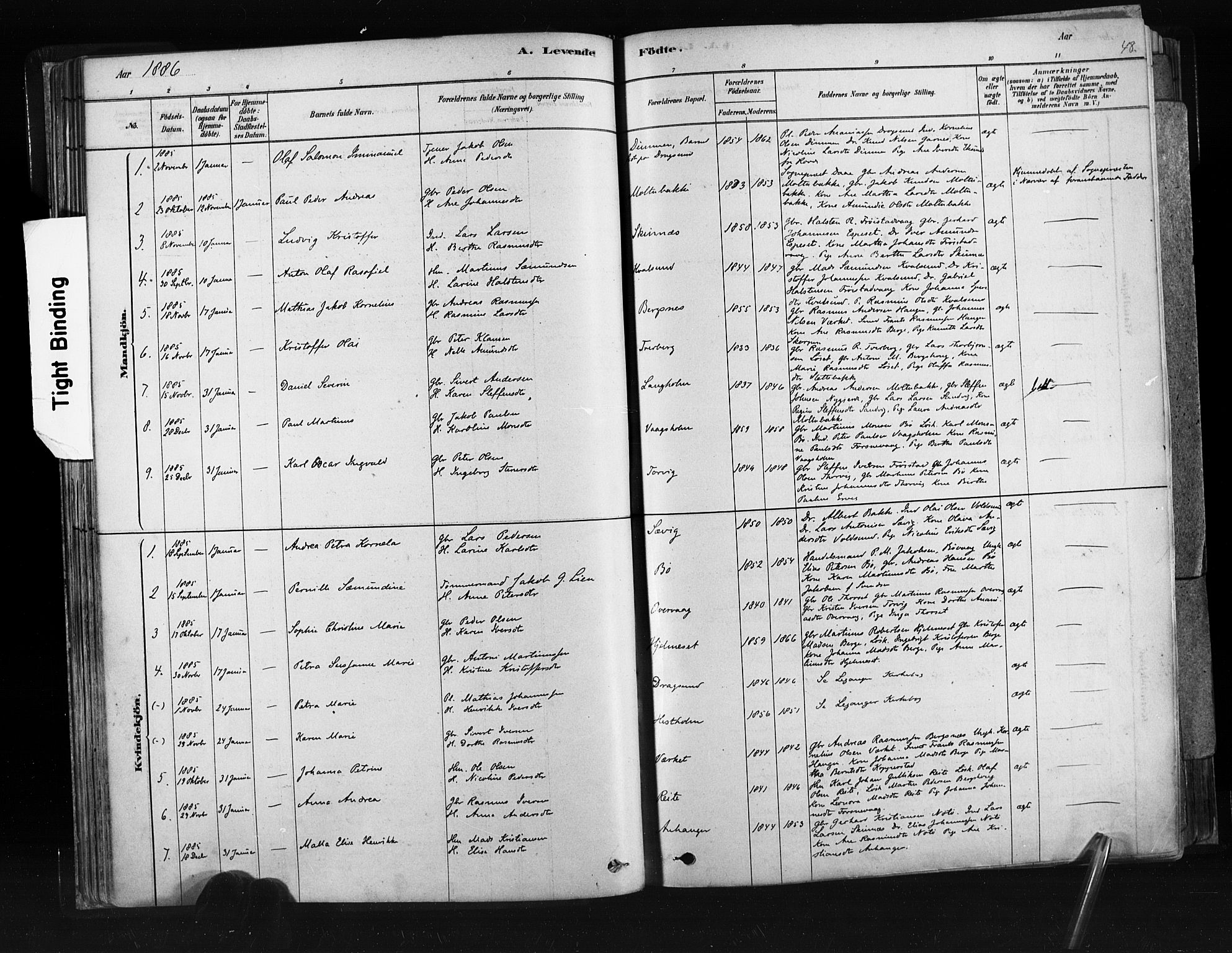 Ministerialprotokoller, klokkerbøker og fødselsregistre - Møre og Romsdal, SAT/A-1454/507/L0073: Parish register (official) no. 507A08, 1878-1904, p. 48