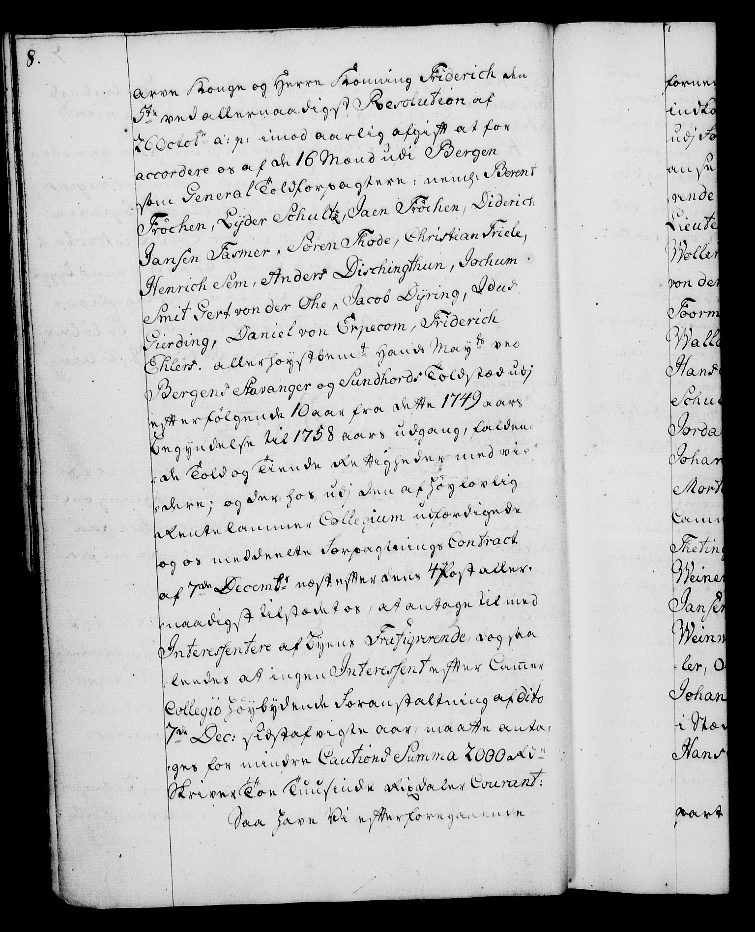 Rentekammeret, Kammerkanselliet, AV/RA-EA-3111/G/Gg/Gga/L0006: Norsk ekspedisjonsprotokoll med register (merket RK 53.6), 1749-1759, p. 8